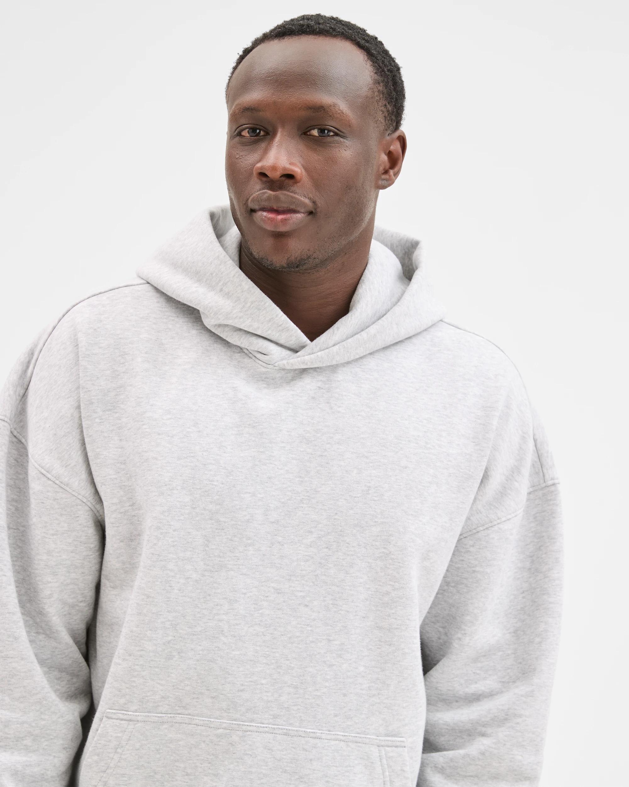 5 Commons Australian Cotton Blend Heavyweight Oversized Hoodie GREY MARLE, 5 of 6