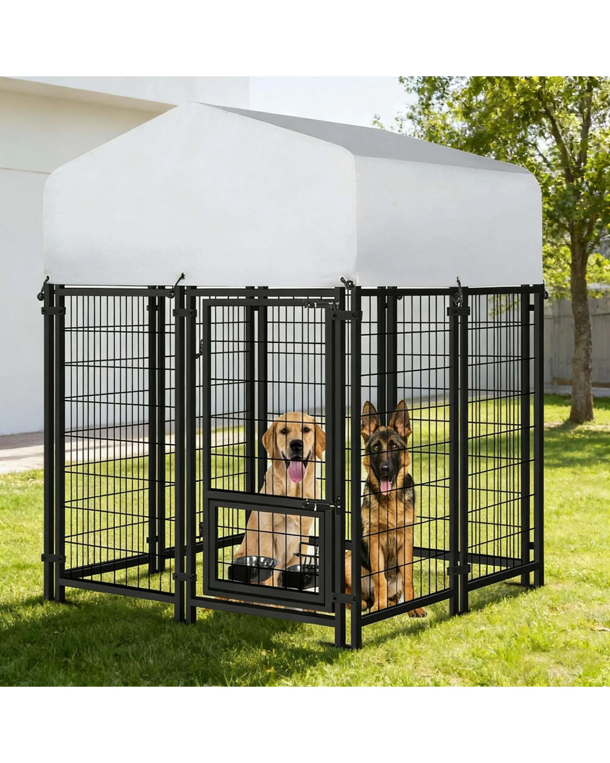 2 Advwin Dog Kennel Pet Playpen Large House Pet Run Cage Dog Cage Crate, 2 of 9