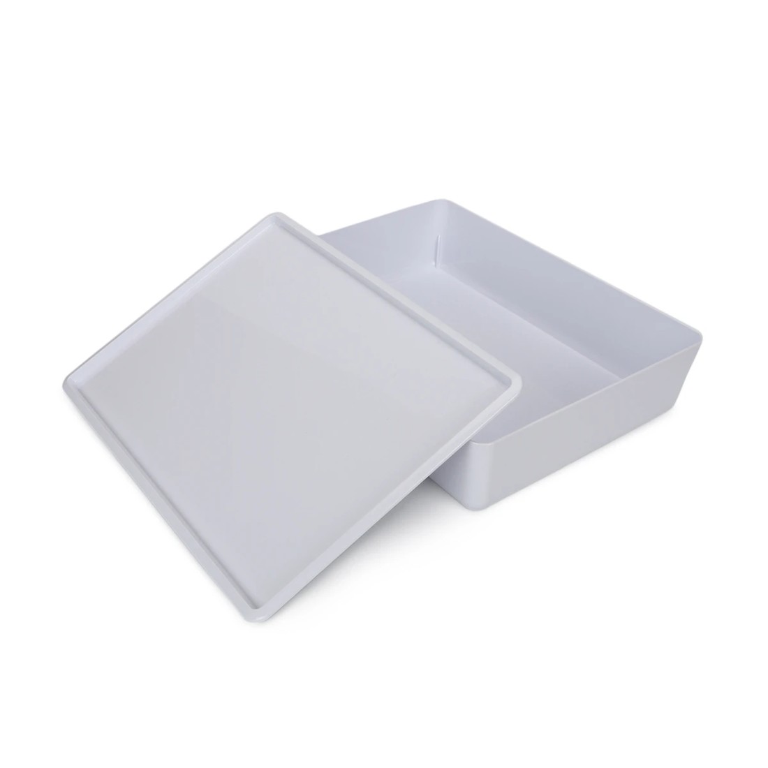 1 6L Smooth and Shiny Plastic Tub - White, 1 of 7