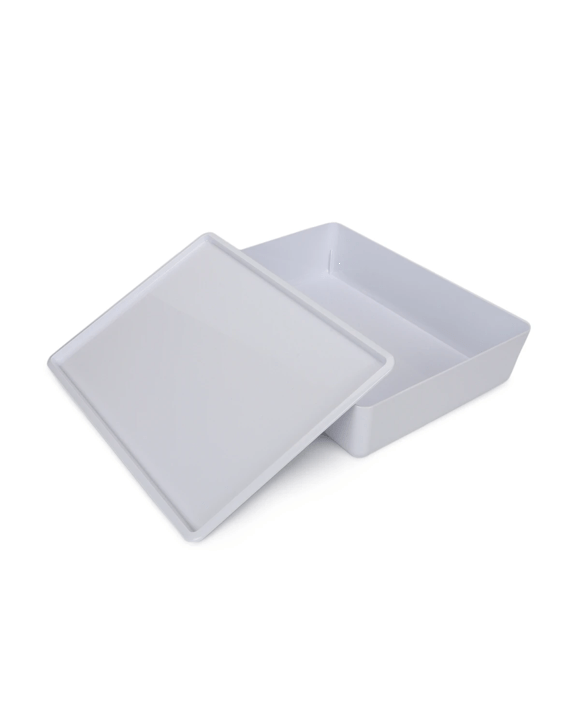 6L Smooth and Shiny Plastic Tub - White