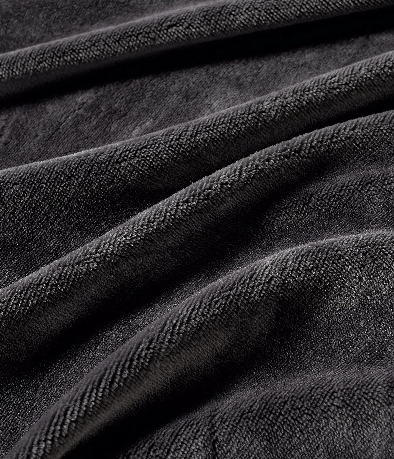 4 Gioia Casa Teddy Sherpa Throw Reversible Soft Flannel Velvet Throw Blanket - Charcoal, 4 of 5