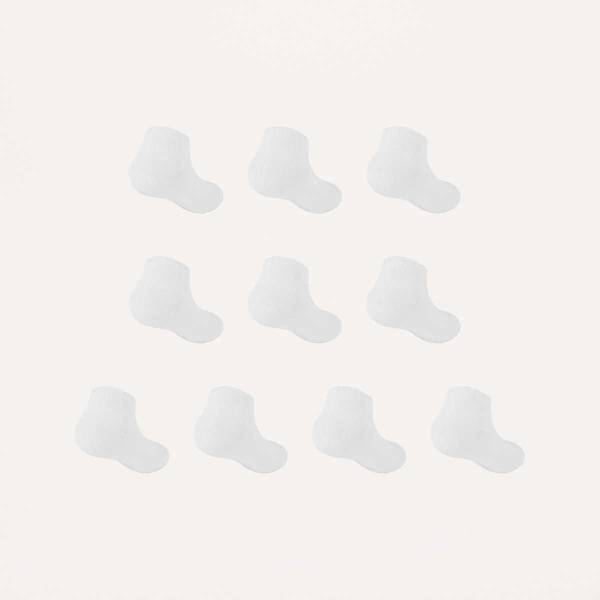 2 10 Pack Trainer Socks White, 2 of 3