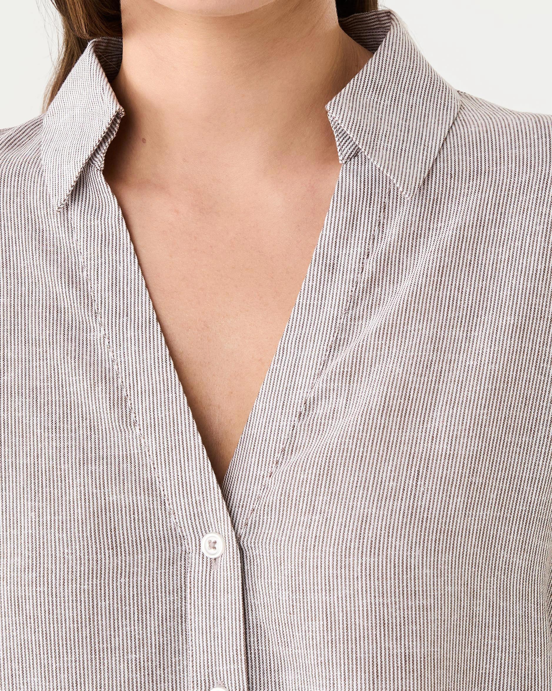 5 Long Sleeve V-Neck Dolman Shirt Strp Coco, 5 of 8