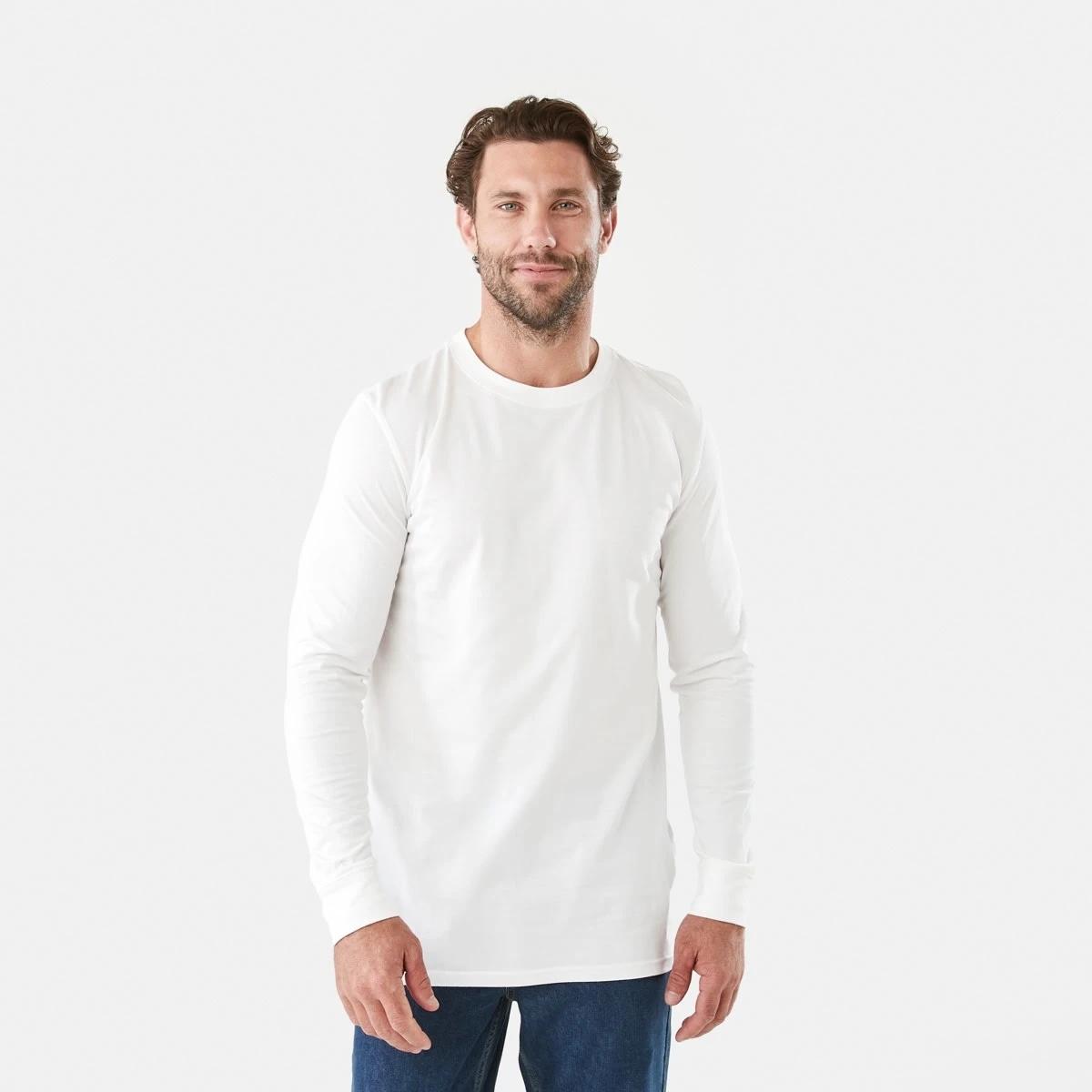 1 Long Sleeve Longline T-shirt White, 1 of 5