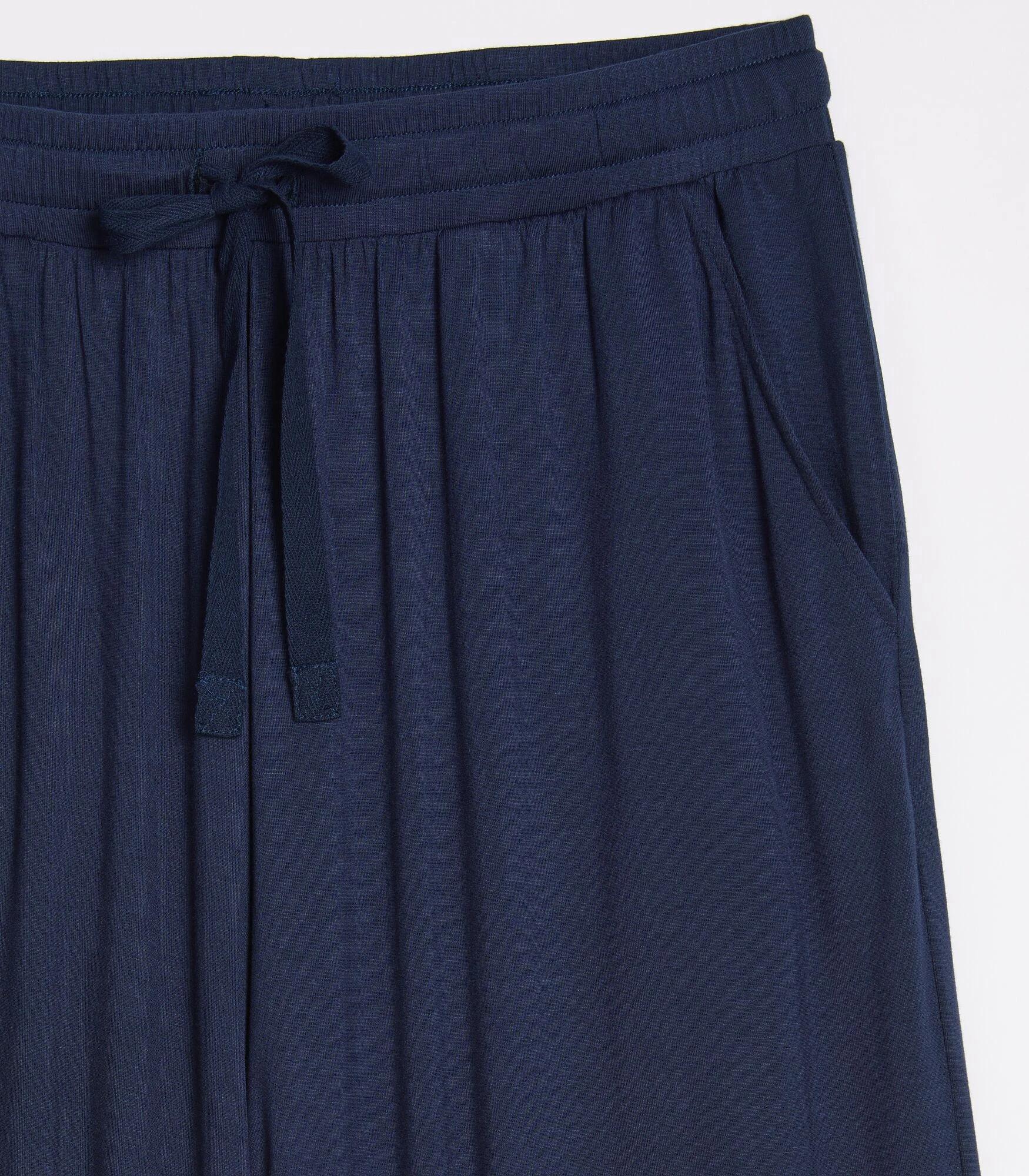 6 Target Woman Soft Comfort Bamboo Culotte Sleep Pants NAVY BLUE, 6 of 6