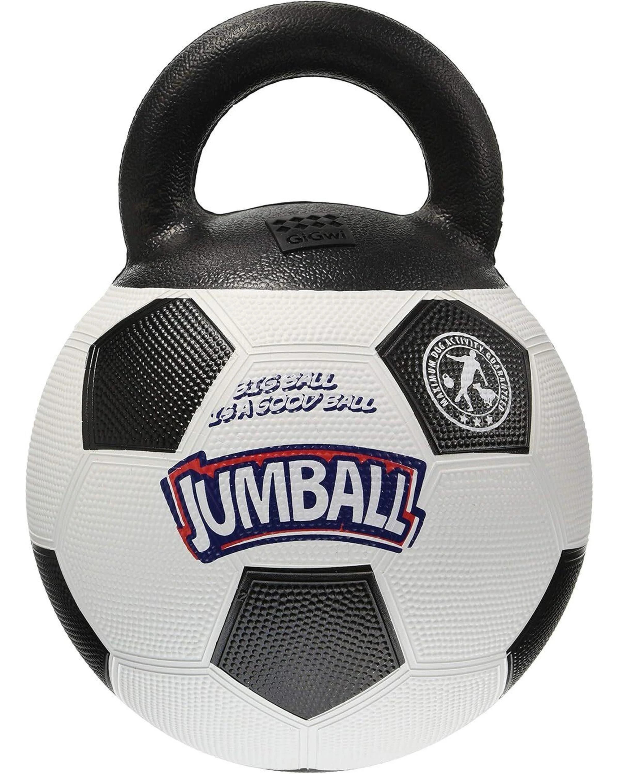 3 Gigwi Jumball Soccer Ball Interactive Play Pet Dog Toy Black/White, 3 of 3