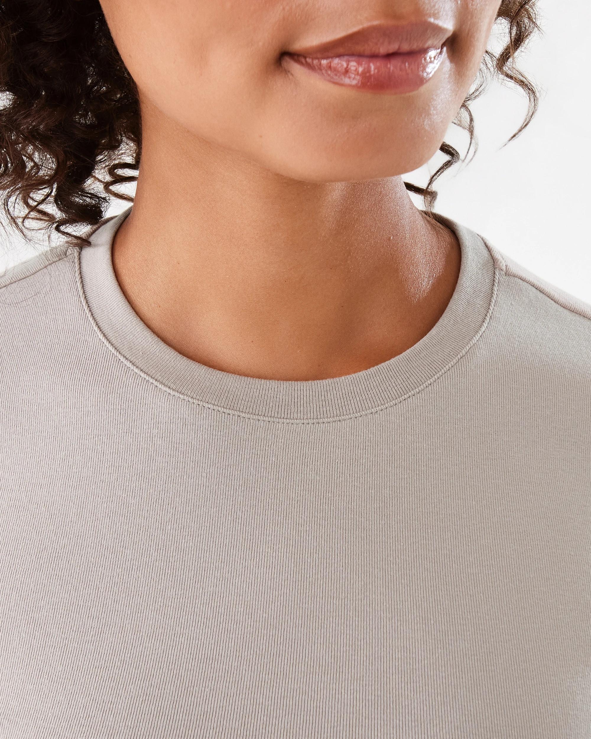 6 Long Sleeve Neat Fit T-shirt Grey Taupe, 6 of 6