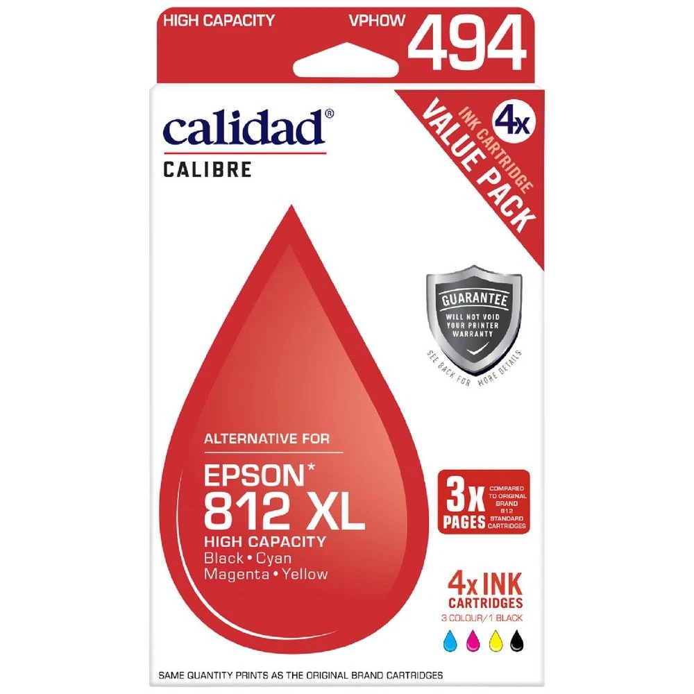 1 Calidad Epson Alternative 812XL Ink Cartridges 4 Pack, 1 of 7