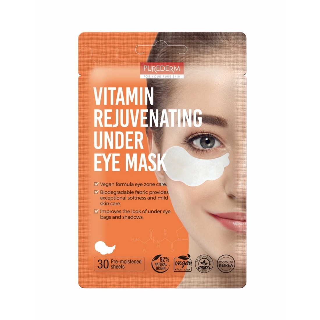 1 Purederm Vitamin Rejuvenating Under Eye Mask 30g, 1 of 2