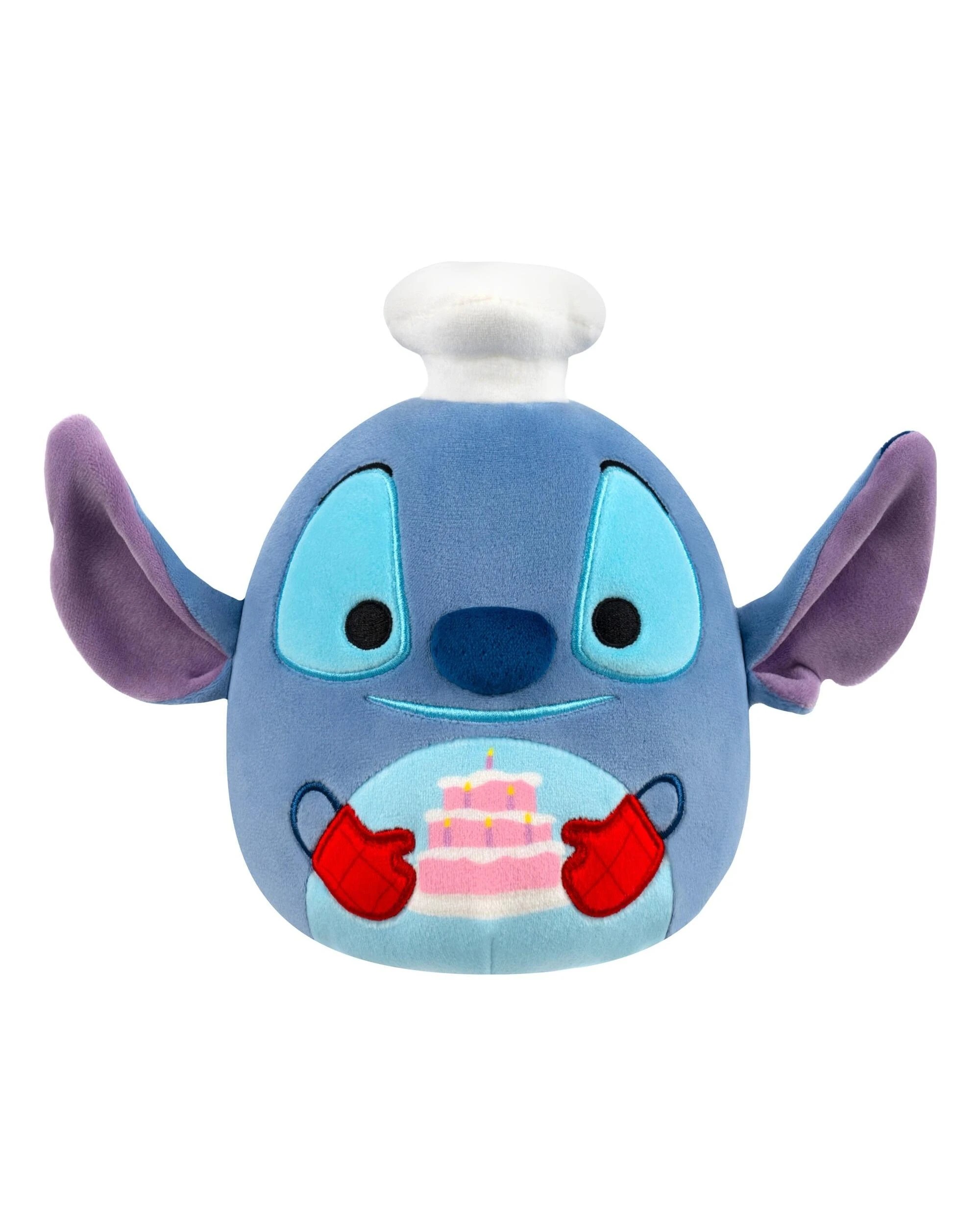 1 Squishmallows Disney Stitch Chef with Cake 10 inch Plush - Blue, 1 of 4