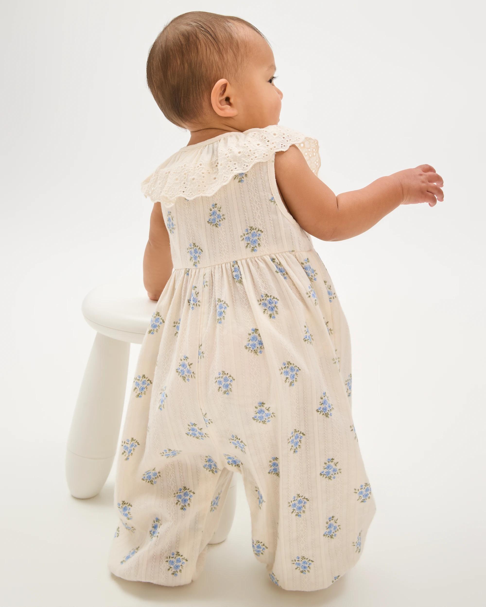 3 Target Baby Sleeveless Woven Romper FLORAL GARDENIA, 3 of 5