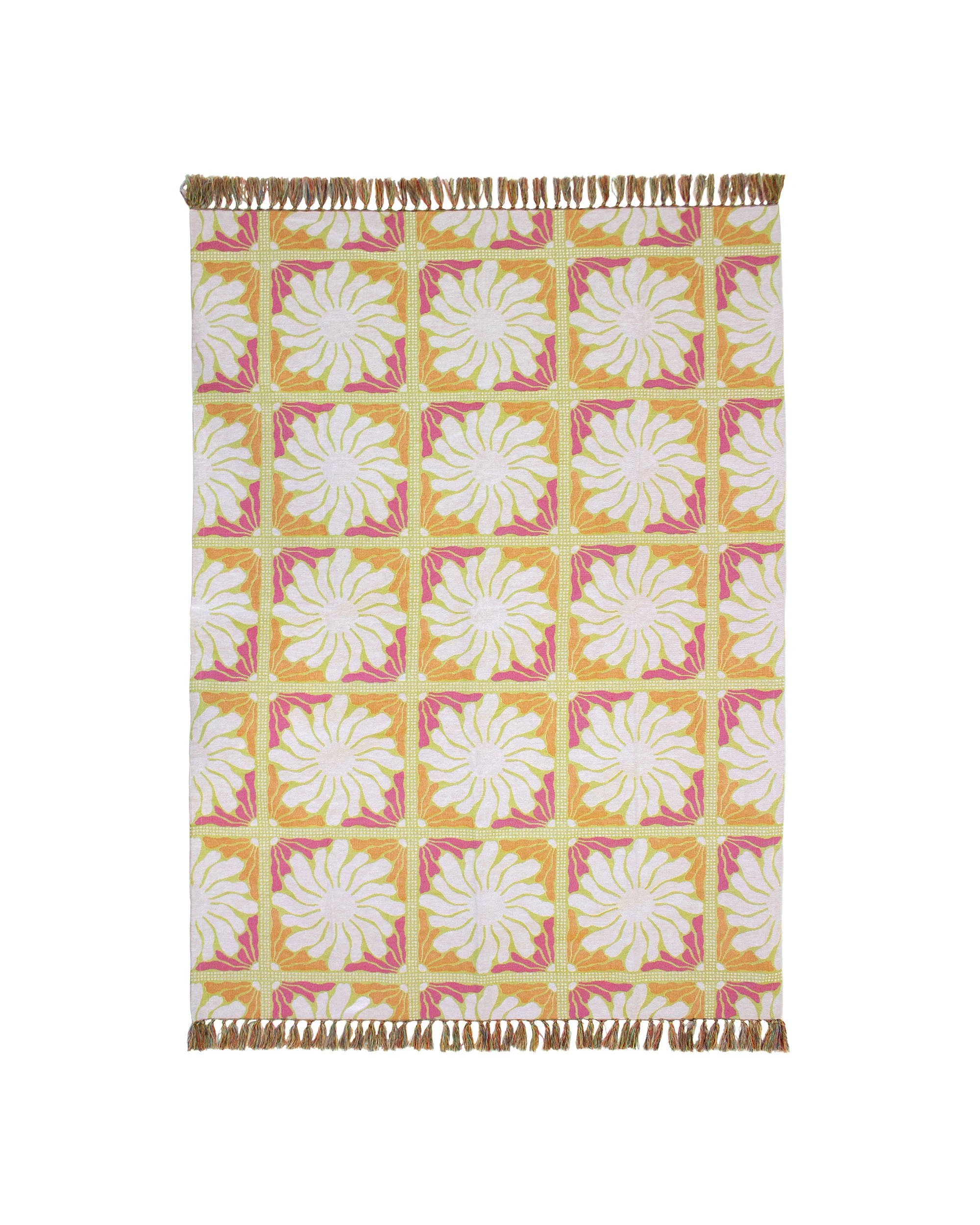 1 Bambury Zinnia Poly/Cotton Throw Blanket 65% Recycled Cotton Eco-Friendly Material - Pattern, 1 of 10