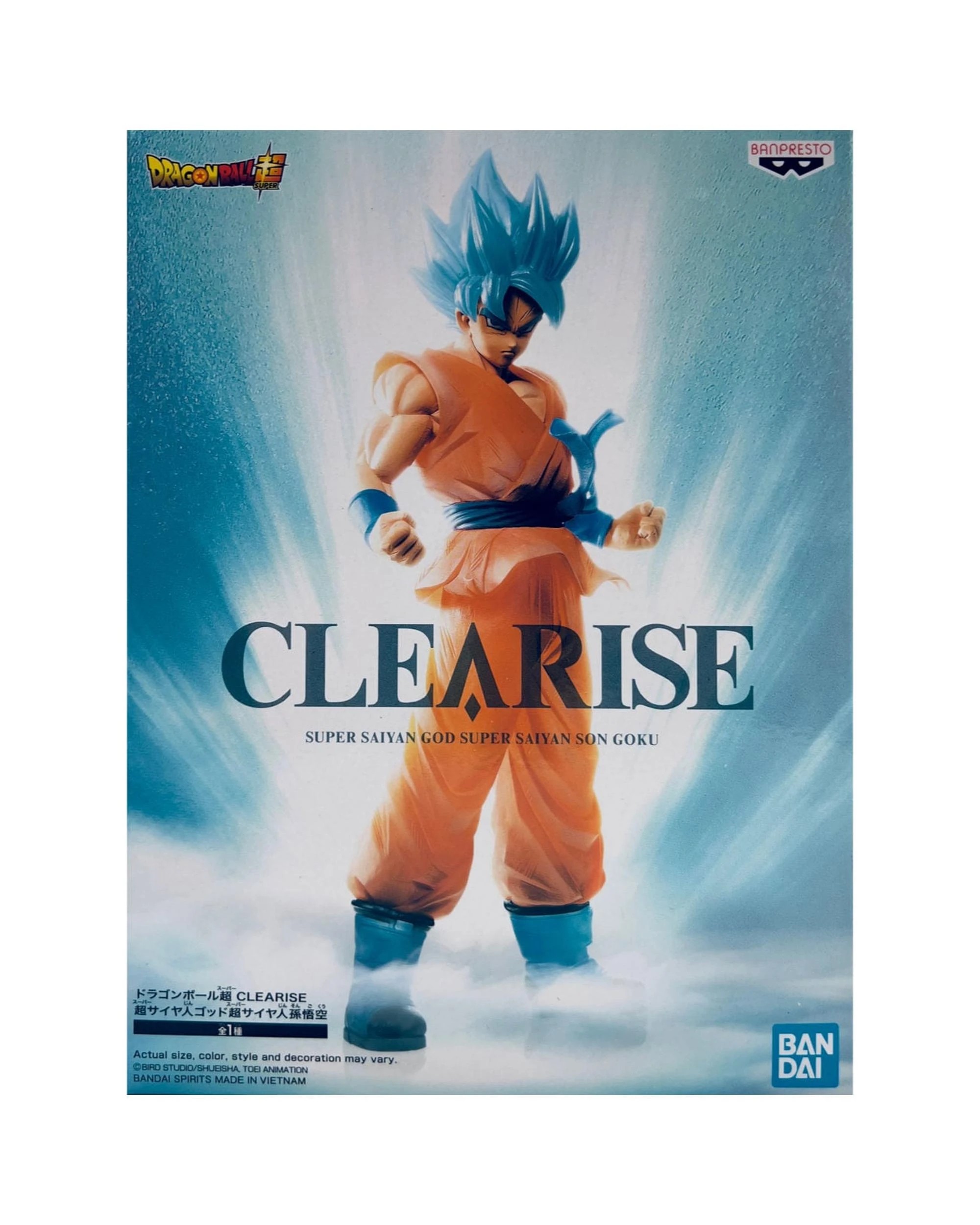 5 Banpresto Clearise Dragon Ball Super Super Saiyan God Super Saiyan Son Goku Figure, 5 of 5