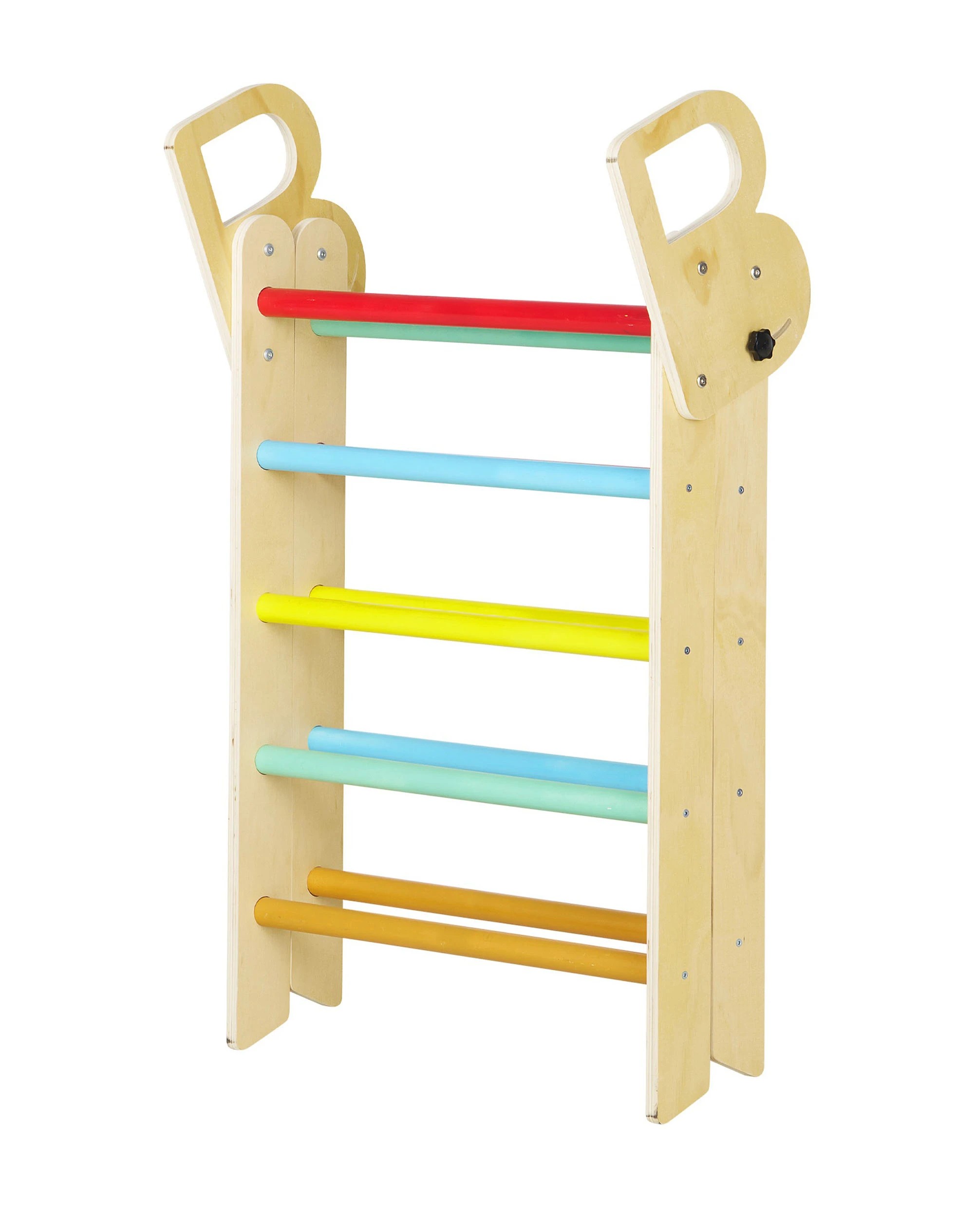 5 PlayPals 7-In-1 Pikler Triangle Set Toddler Wood Climb Play Set w/ Easy-Grip Handles, 5 of 9