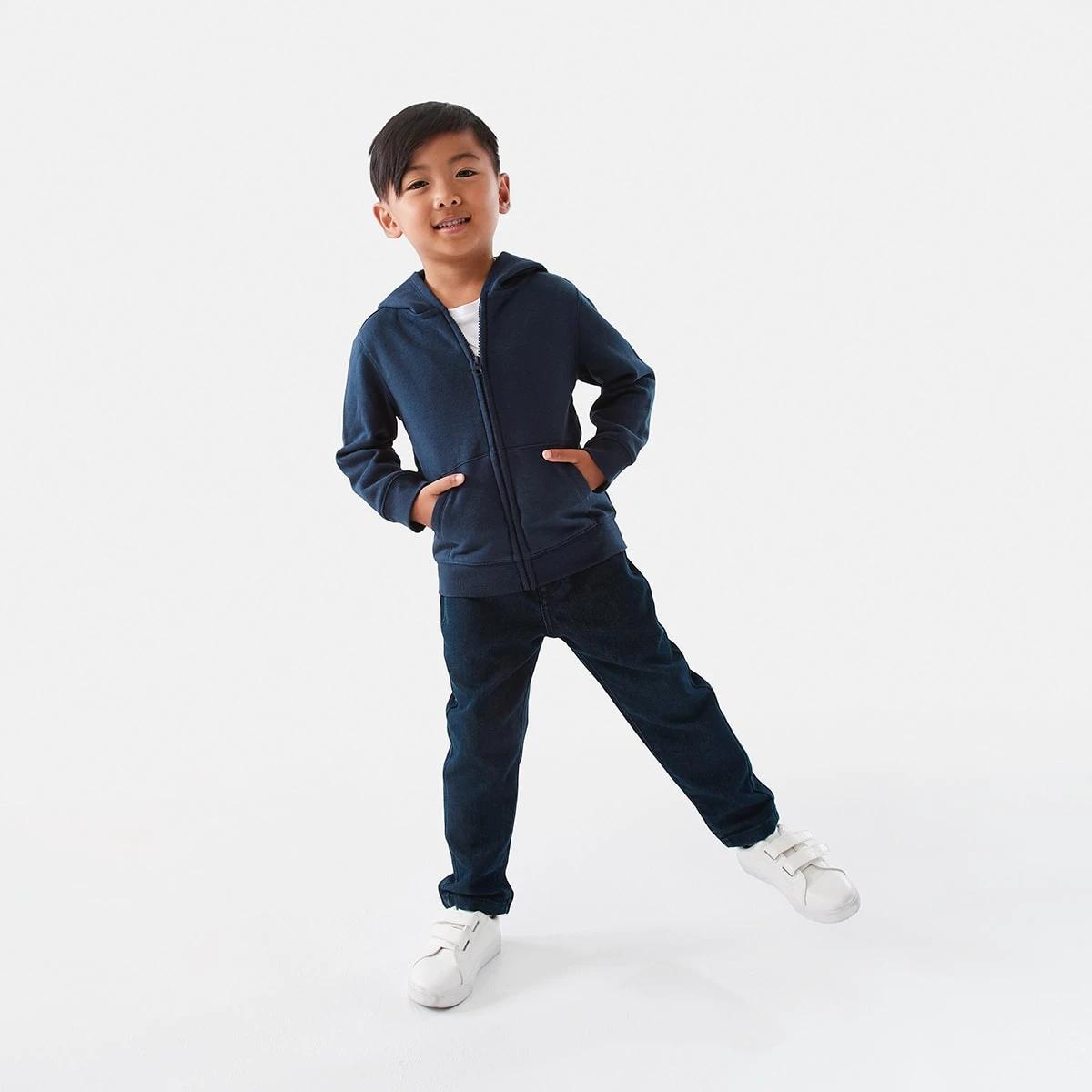 6 Plain Zip Through Hoodie Harb Navy, 6 of 9