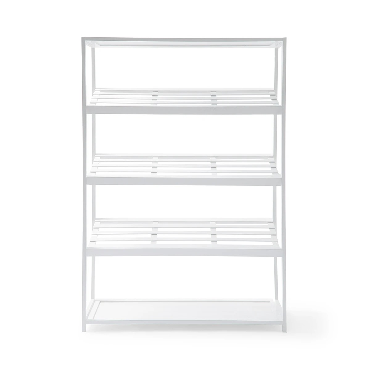 5 5 Tier White Bamboo Shoe Rack, 5 of 9