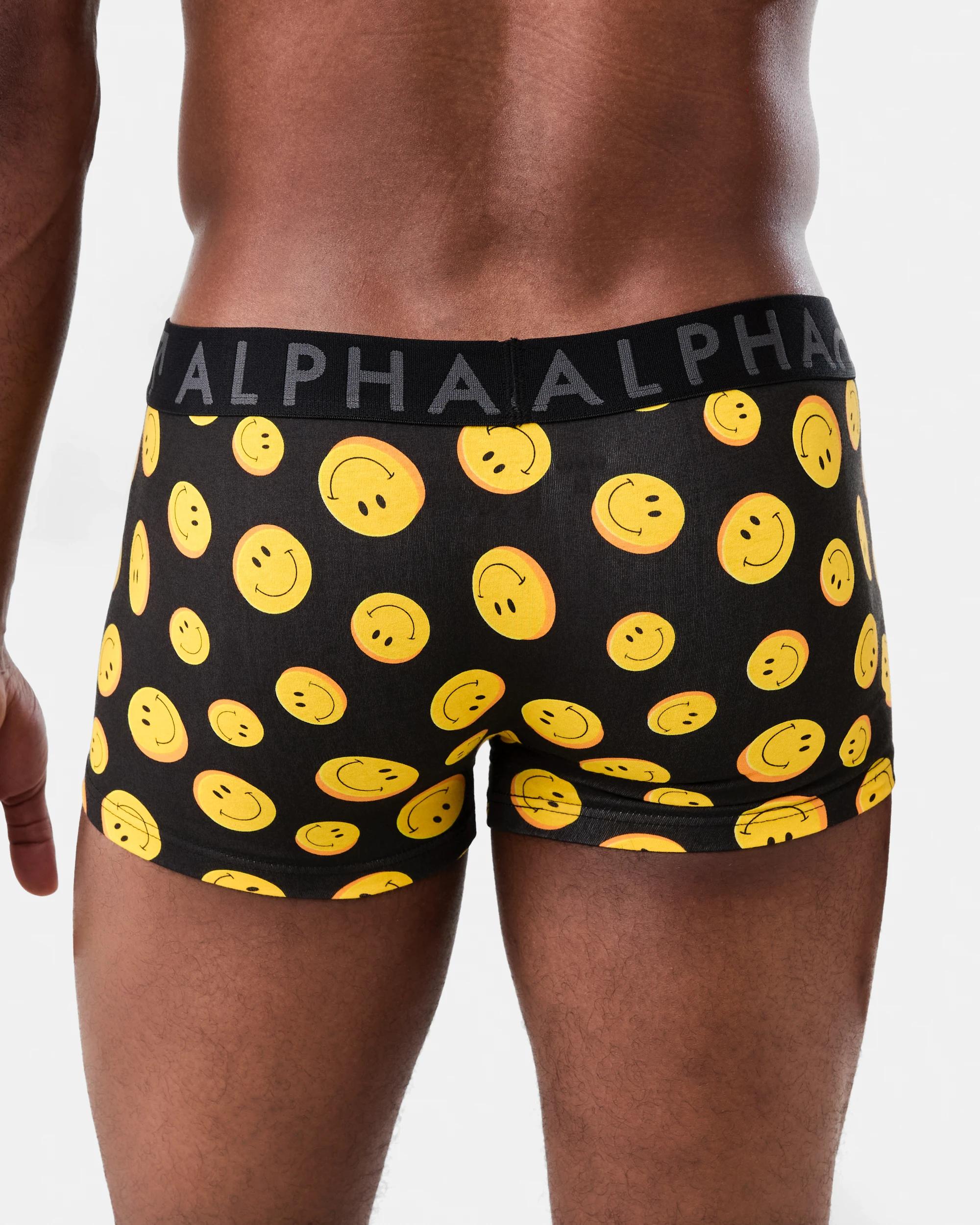 6 3 Pack Print Plain Trunks Blk Fu Sal, 6 of 8