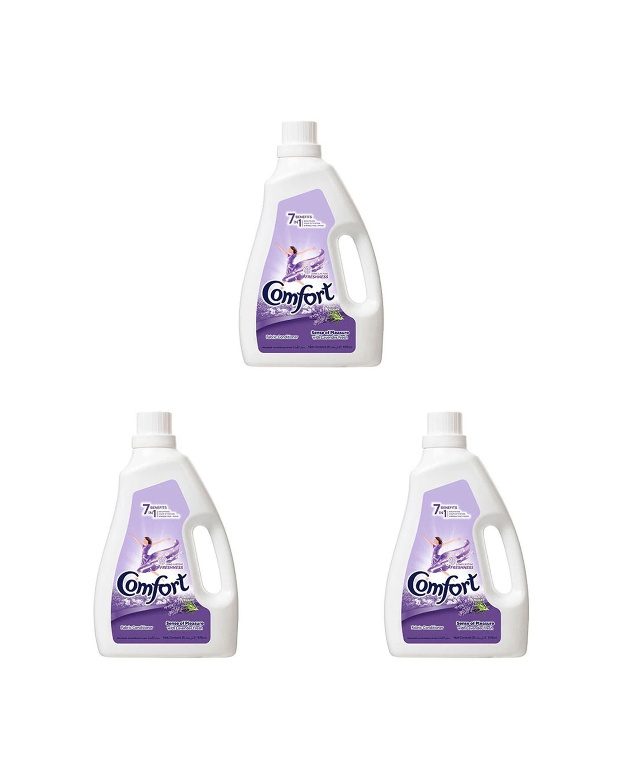 1 Comfort 3PK Dilute 7in1 Fabric Conditioner Lavender Fresh 2L - White, 1 of 1