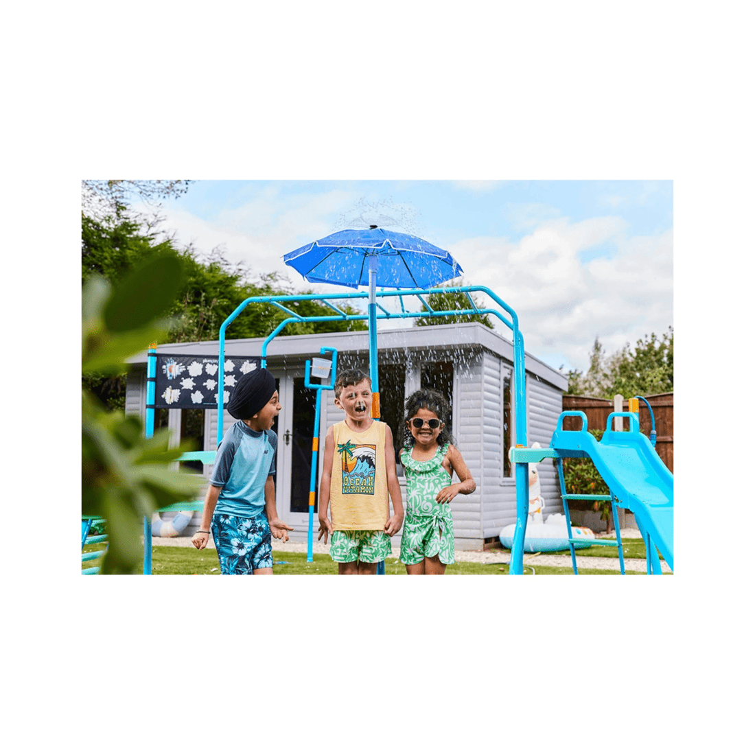 2 Plum Play Au Water Umbrella Fountain Outdoor Water Toy Ages 3 Years Plus
 - Blue, 2 of 7