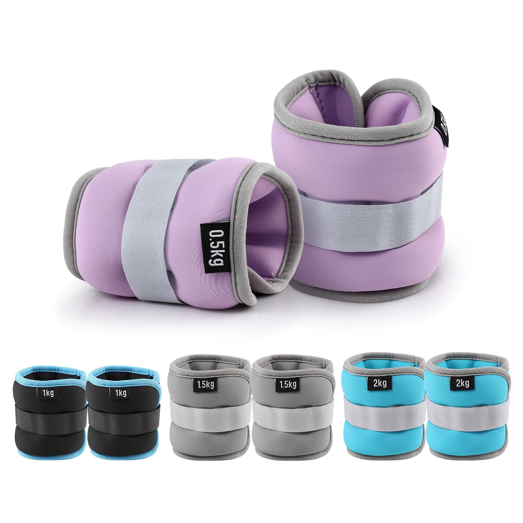 4 Everfit Ankle Wrist Weights for Women & Men, Wearable Leg Arm Weights Includes 1kg 2kg 3kg 4kg for Home Fitness - Multi, 4 of 9