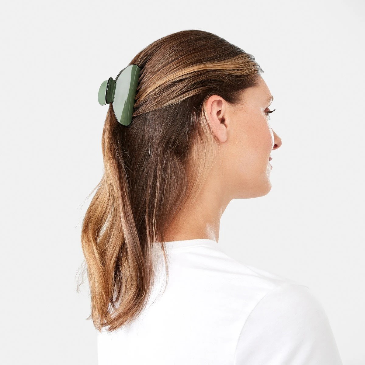 3 2 Pack Brown and Green Contrast Hair Clips, 3 of 4