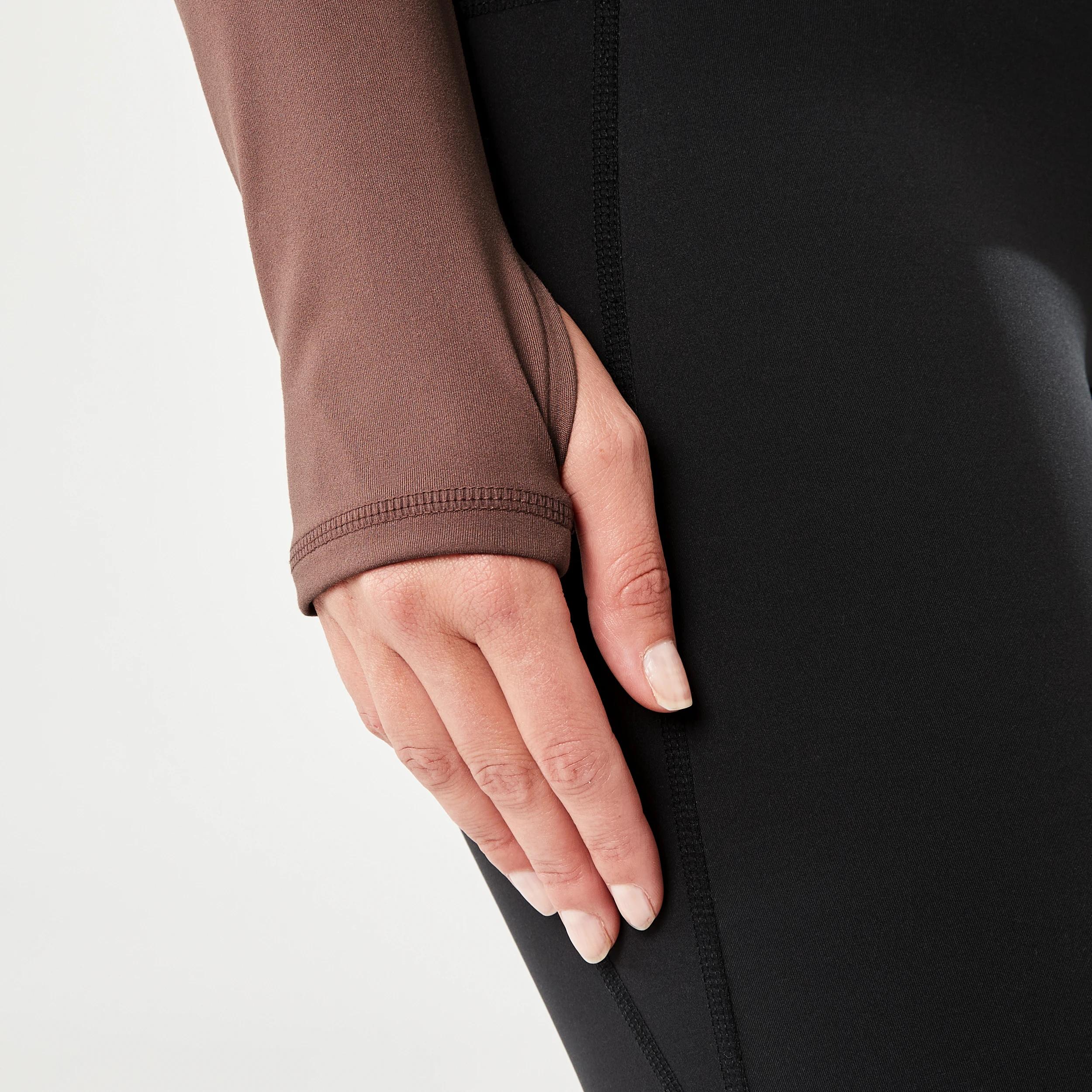 6 Active Womens Long Sleeve Ultrasoft Top BURNT NUTMEG, 6 of 6
