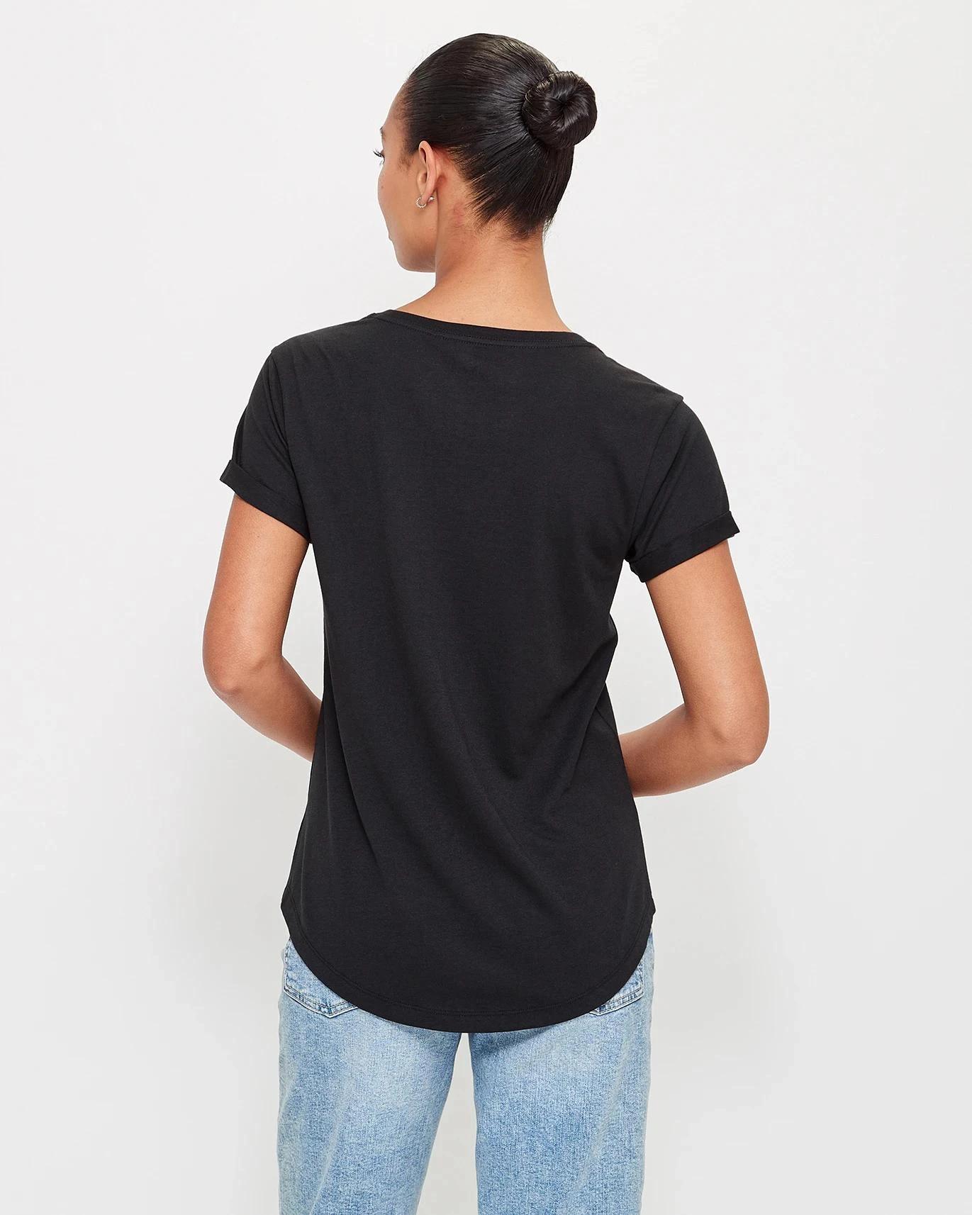 4 Target Cotton/modal Relaxed Crew T-shirt BLACK, 4 of 6