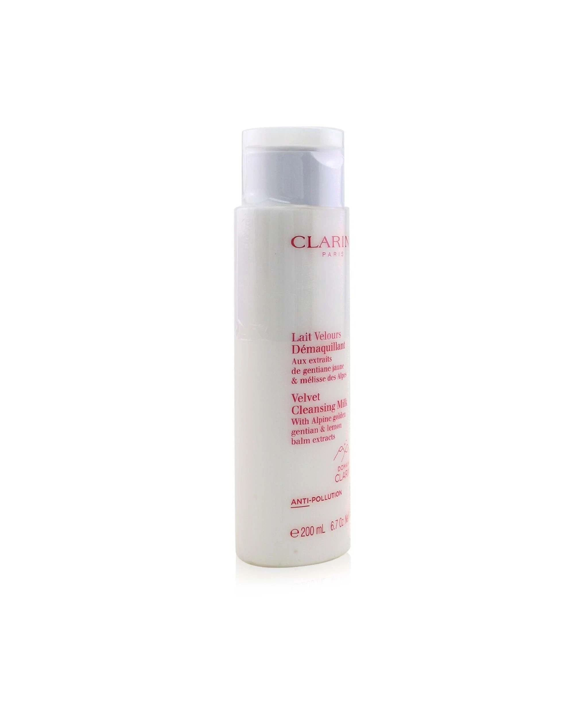 3 Clarins Velvet Cleansing Milk with Alpine Golden Gentian & Lemon Balm Extracts 400ml/13.4oz, 3 of 4