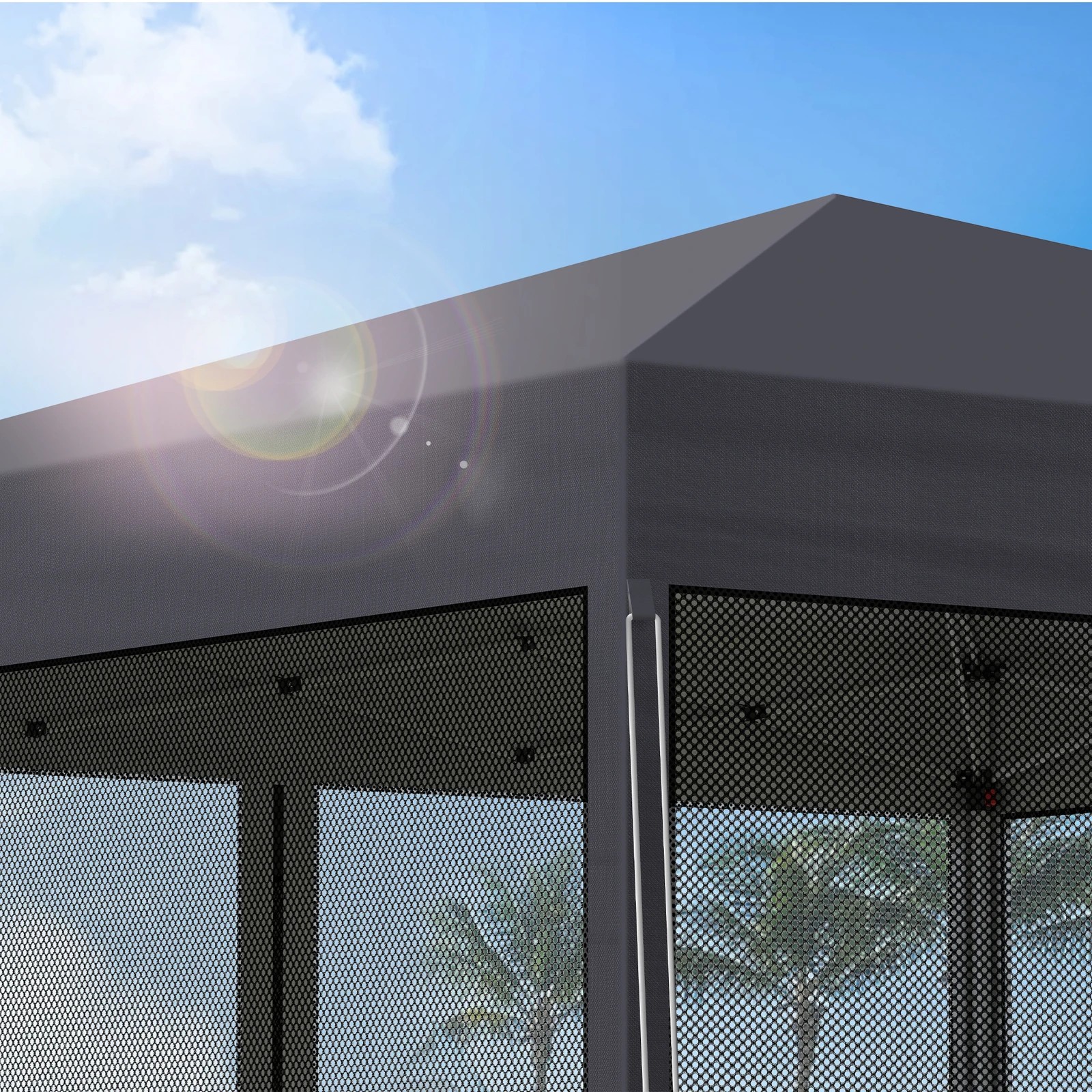 5 Alfordson Pop Up Marquee Outdoor Tent Mesh Wall 3x3m Gazebo - Grey, 5 of 10