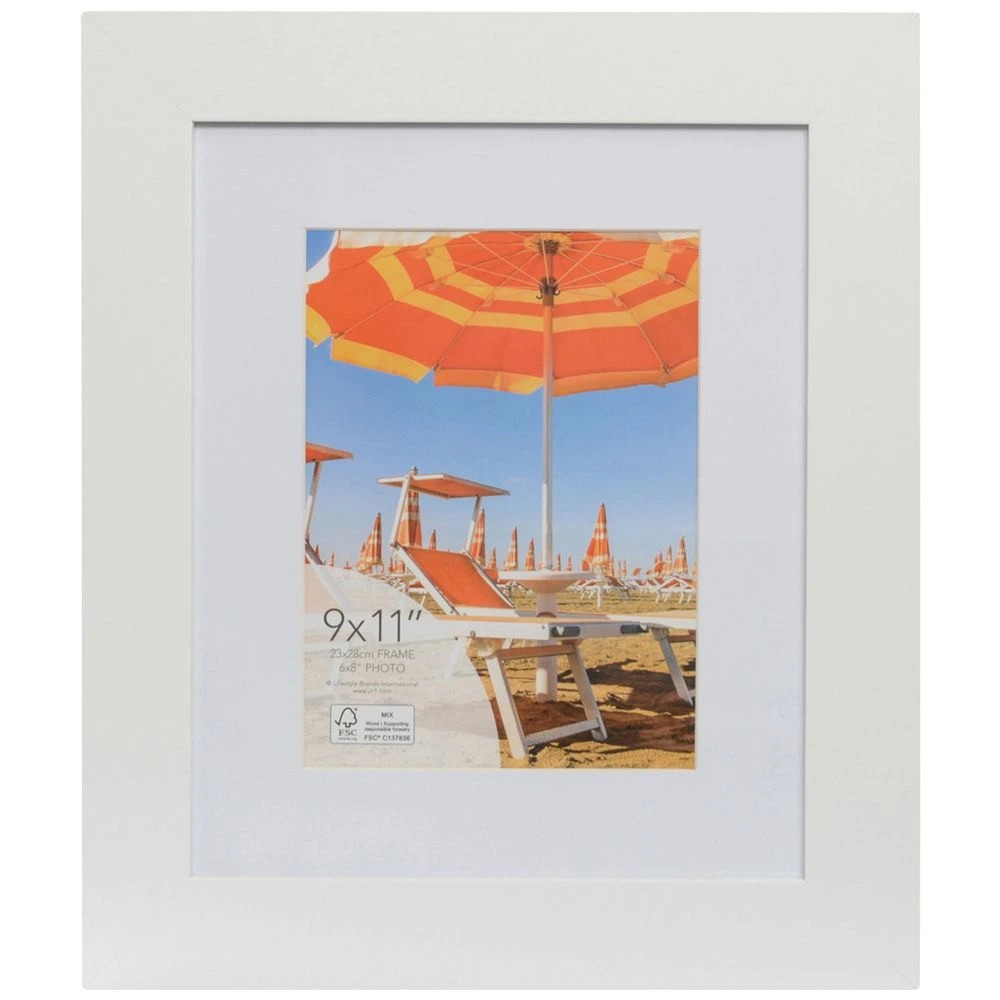 1 Sorrento 9x11" Frame White, 1 of 4