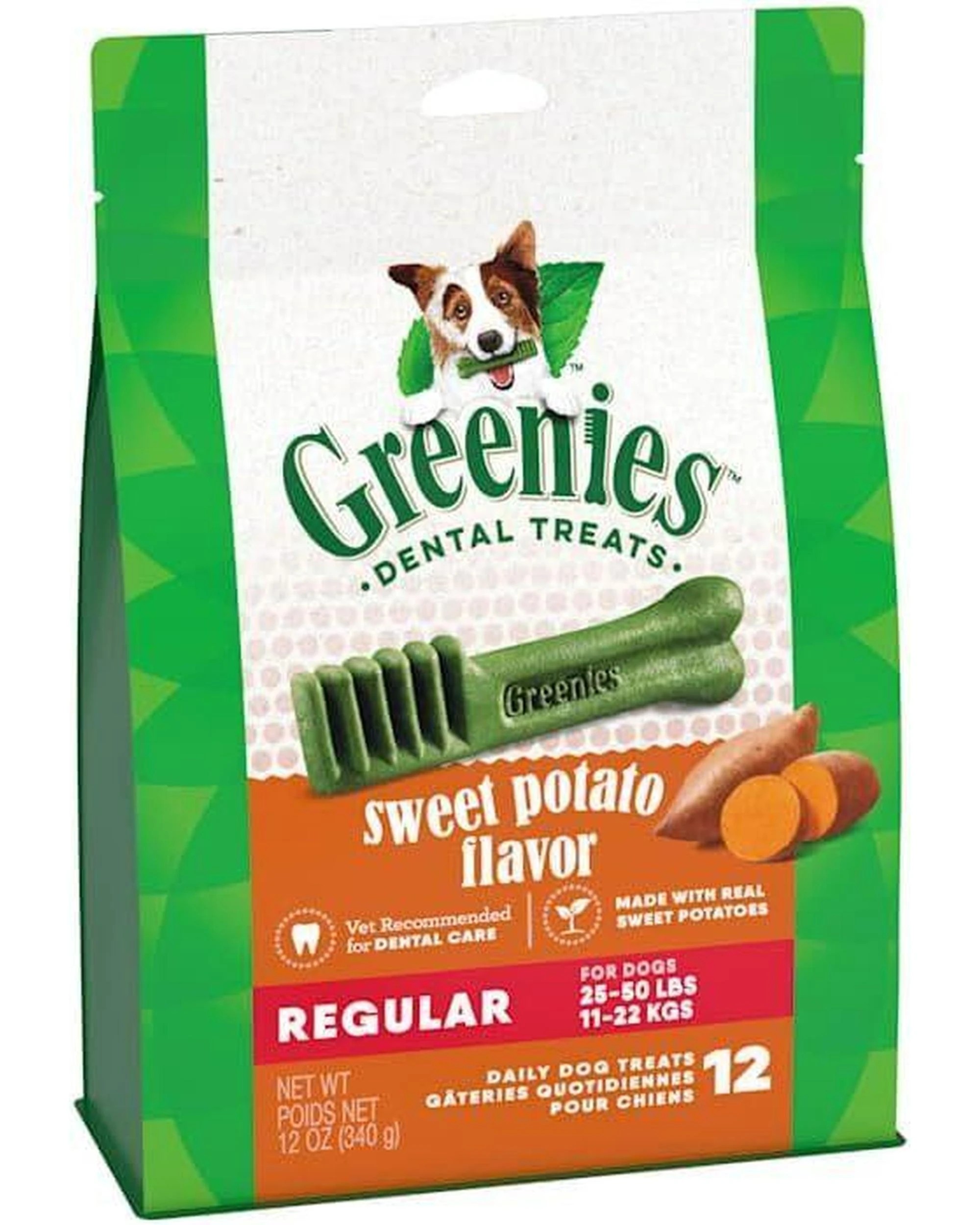 5 Greenies Dental Treats Sweet Potato for Regular Dogs 11-22kgs 340g, 5 of 9