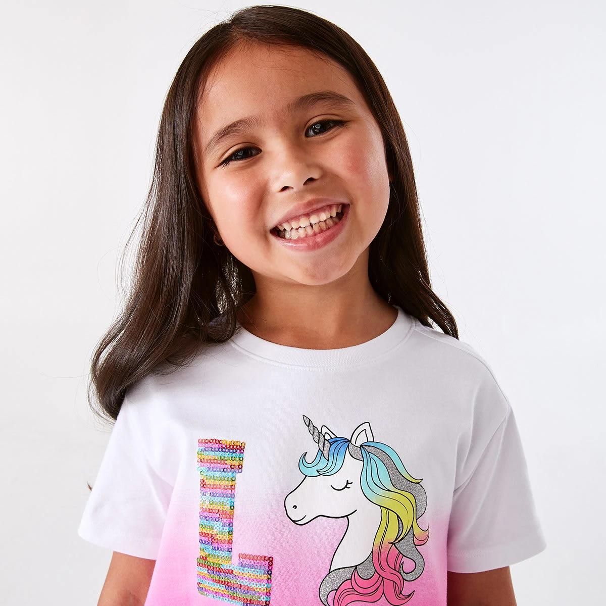 3 Short Sleeve Sequin T-shirt Multi Ucrn, 3 of 8