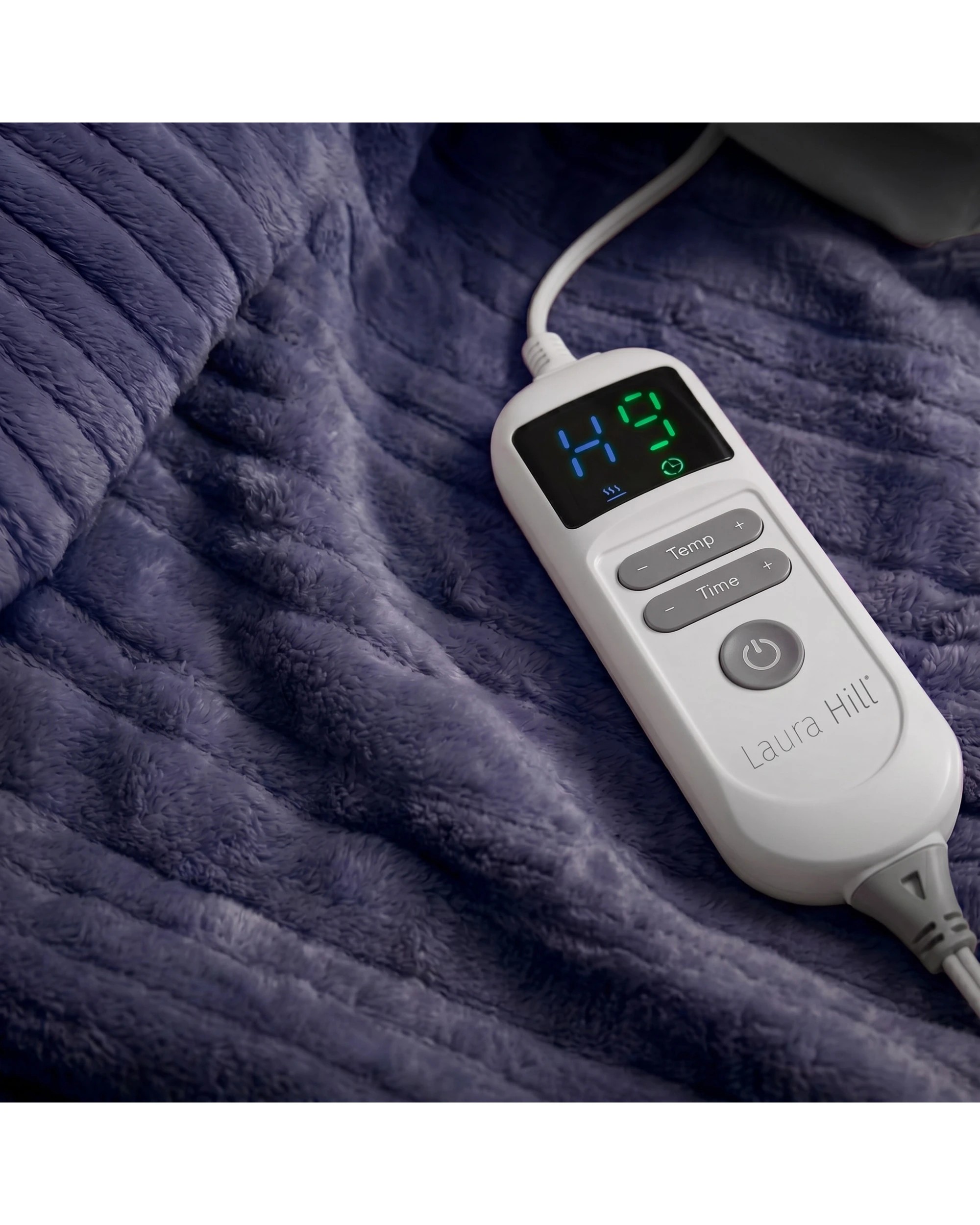 8 Laura Hill XL Electric Heated Blanket Throw Soft Coral Fleece 10 Heat Settings Machine Washable - Blue, 8 of 8