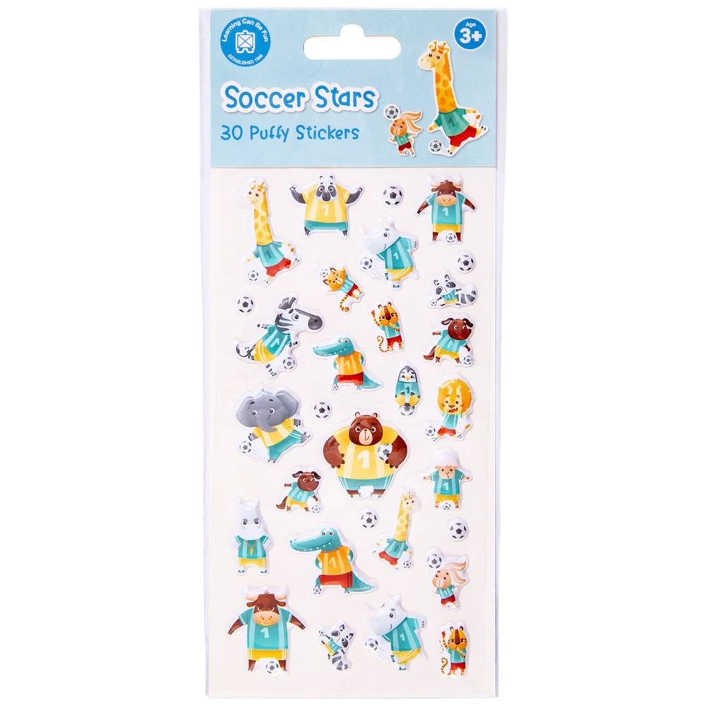 1 Learning Can Be Fun Soccer Stars Puffy Stickers, 1 of 3