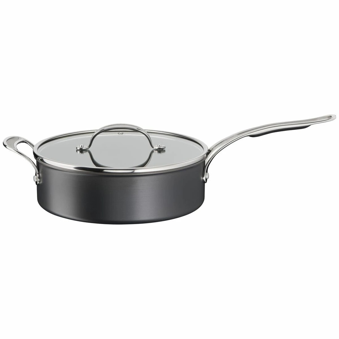 2 Tefal 26cm Jamie Oliver Cook's Classics Induction Hard Anodised Saute Pan with Lid, 2 of 5