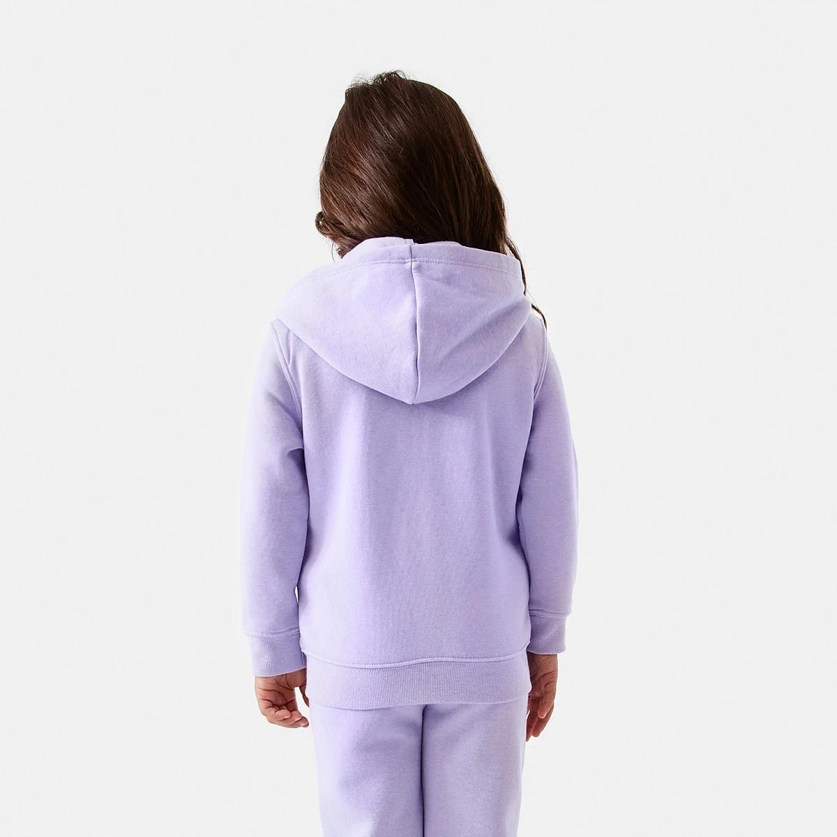 3 Plain Zip Through Hoodie Lilac Flwr, 3 of 10