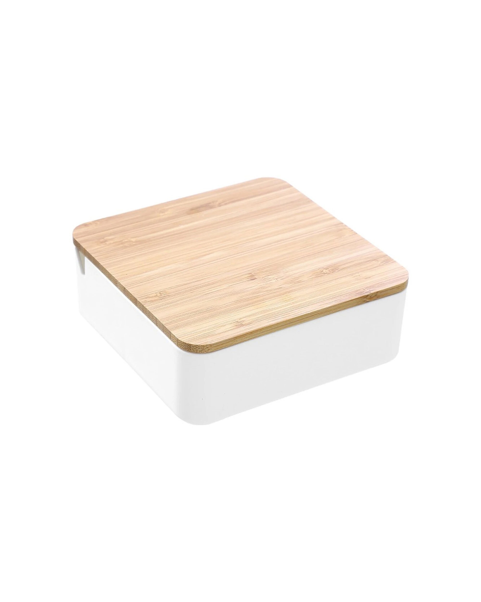 2 Boxsweden Bano Sqaure Organiser Box With Mirror Bamboo Top 14x14x5cm - Plastic, 2 of 5
