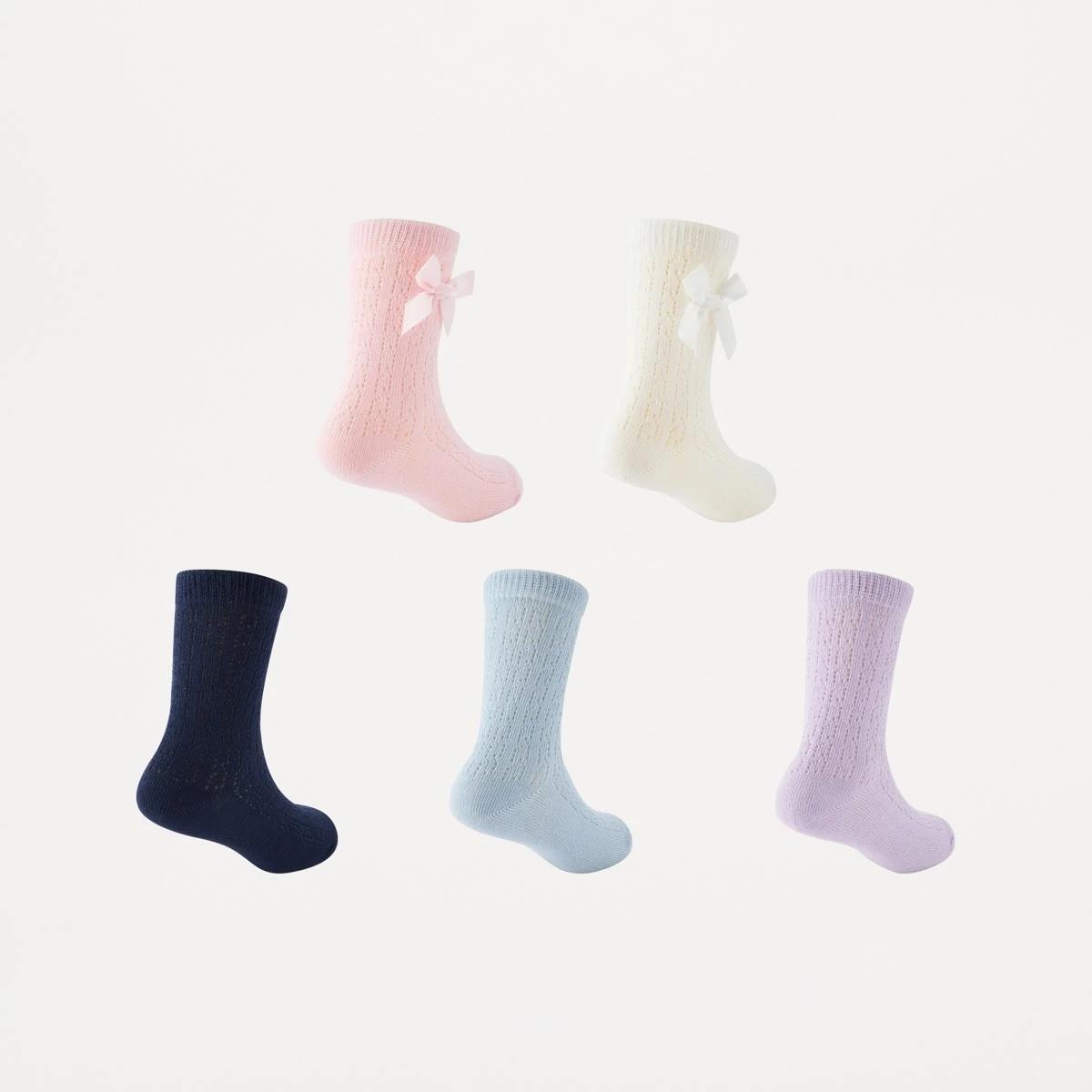2 5 Pack Pointelle Crew Socks BOWS, 2 of 3