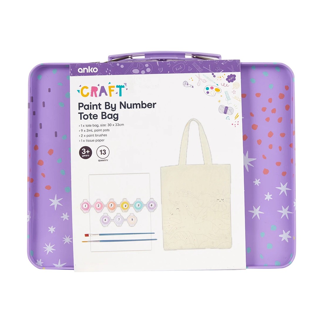 9 13 Piece Paint by Number Tote Bag - Unicorn, 9 of 9