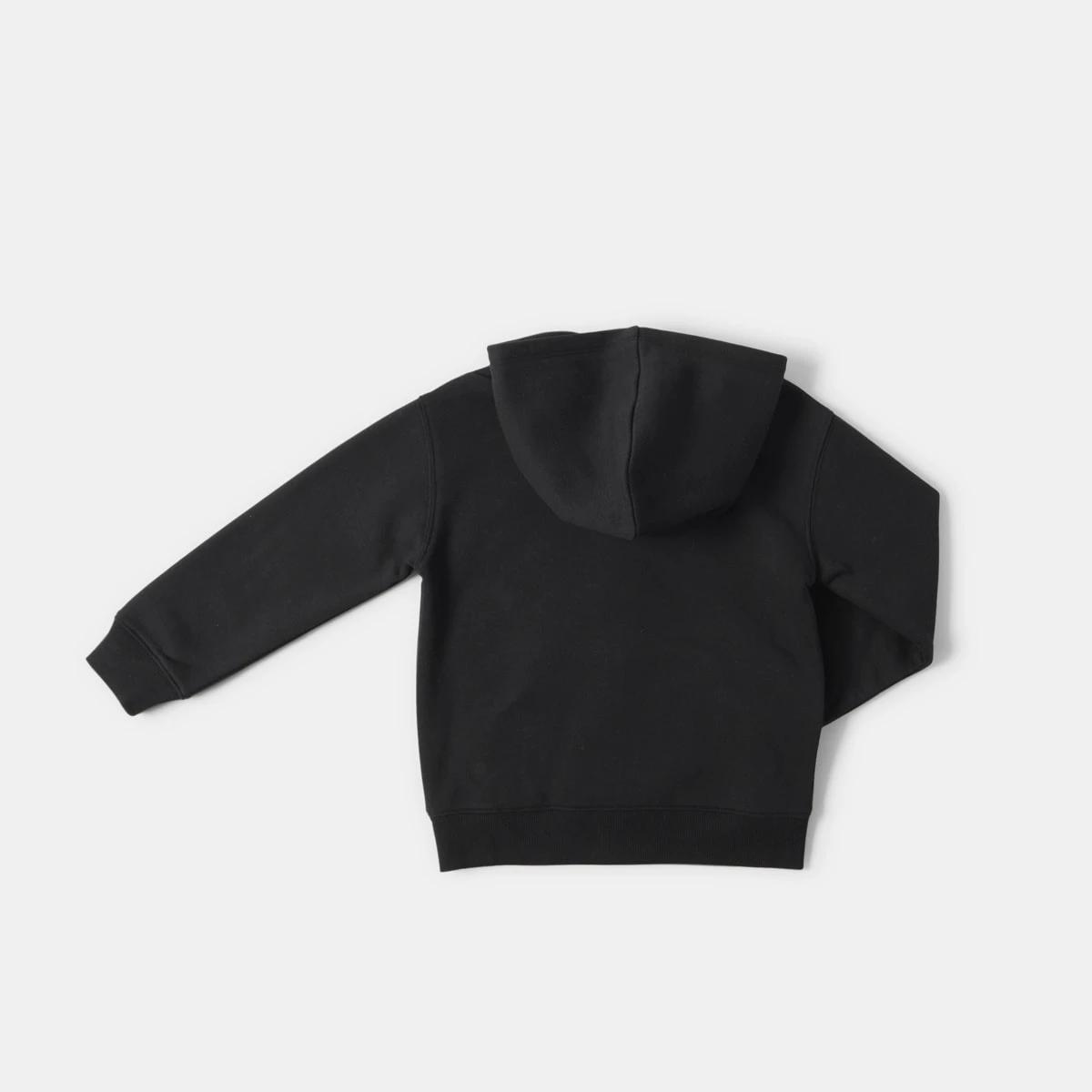 10 Plain Zip Through Hoodie Black, 10 of 10