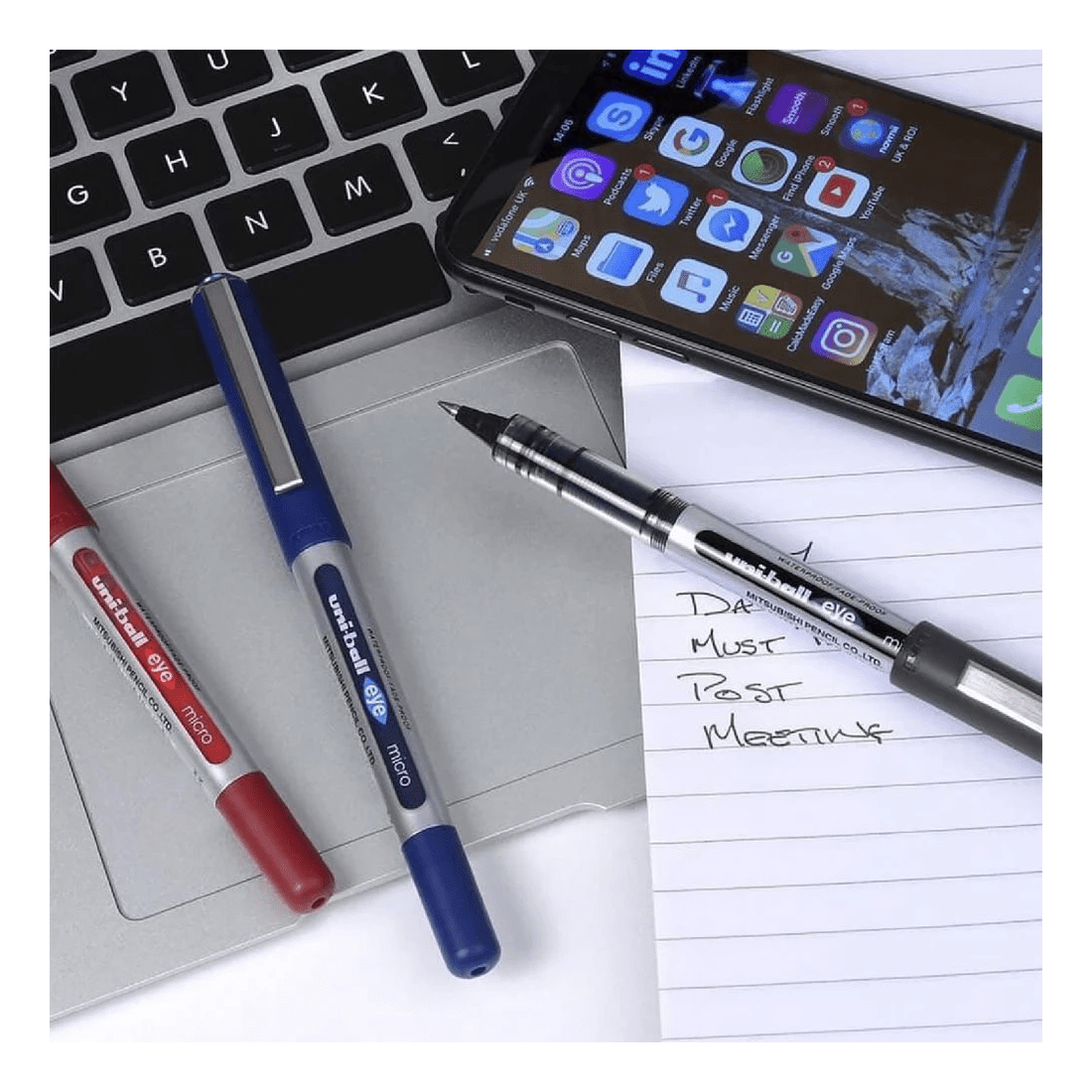 3 Uni-Ball Eye Micro Rollerball Pens Assorted 4 Pack, 3 of 6