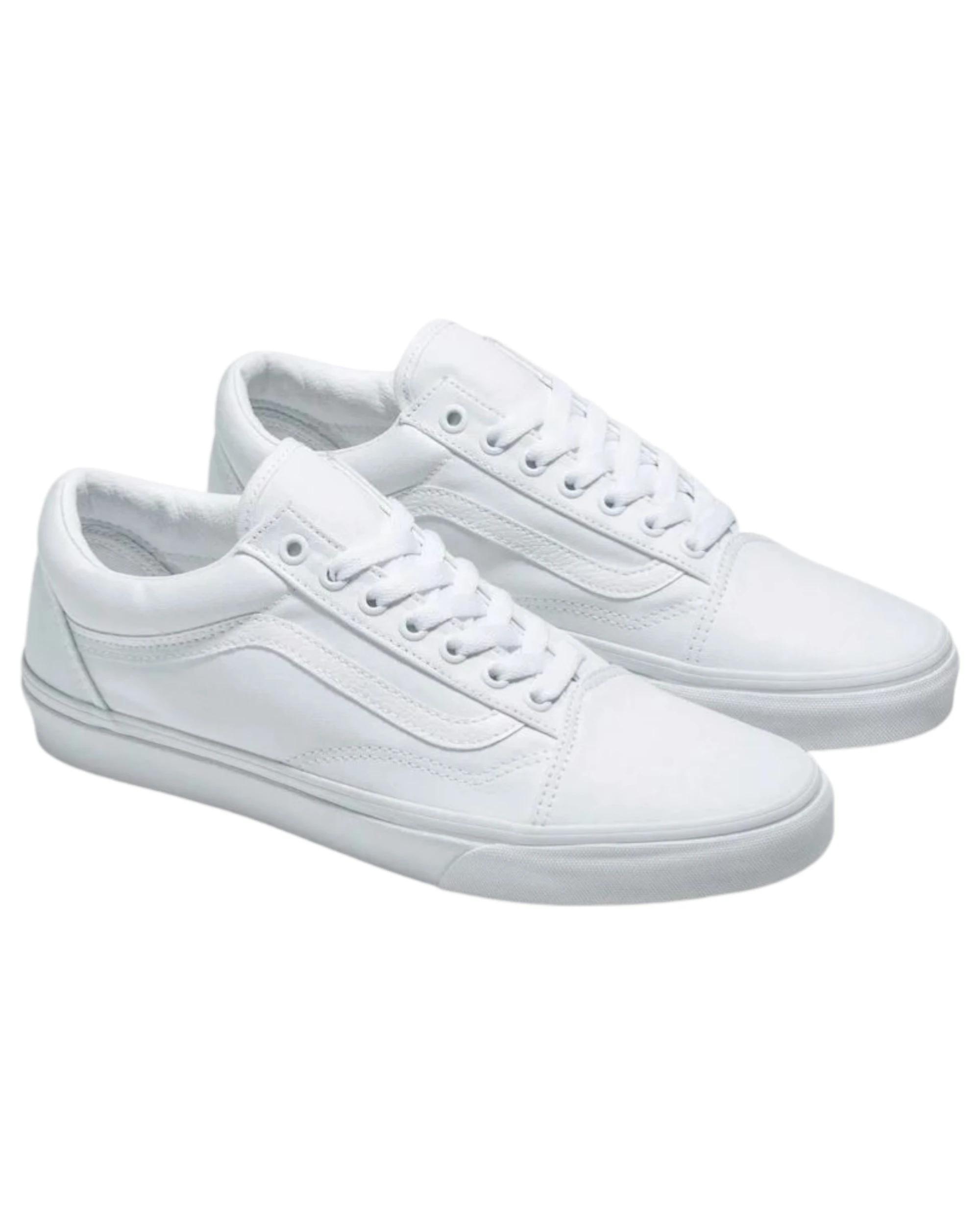 1 Vans Unisex Old Skool True White Lace Up Shoes WHITE, 1 of 4