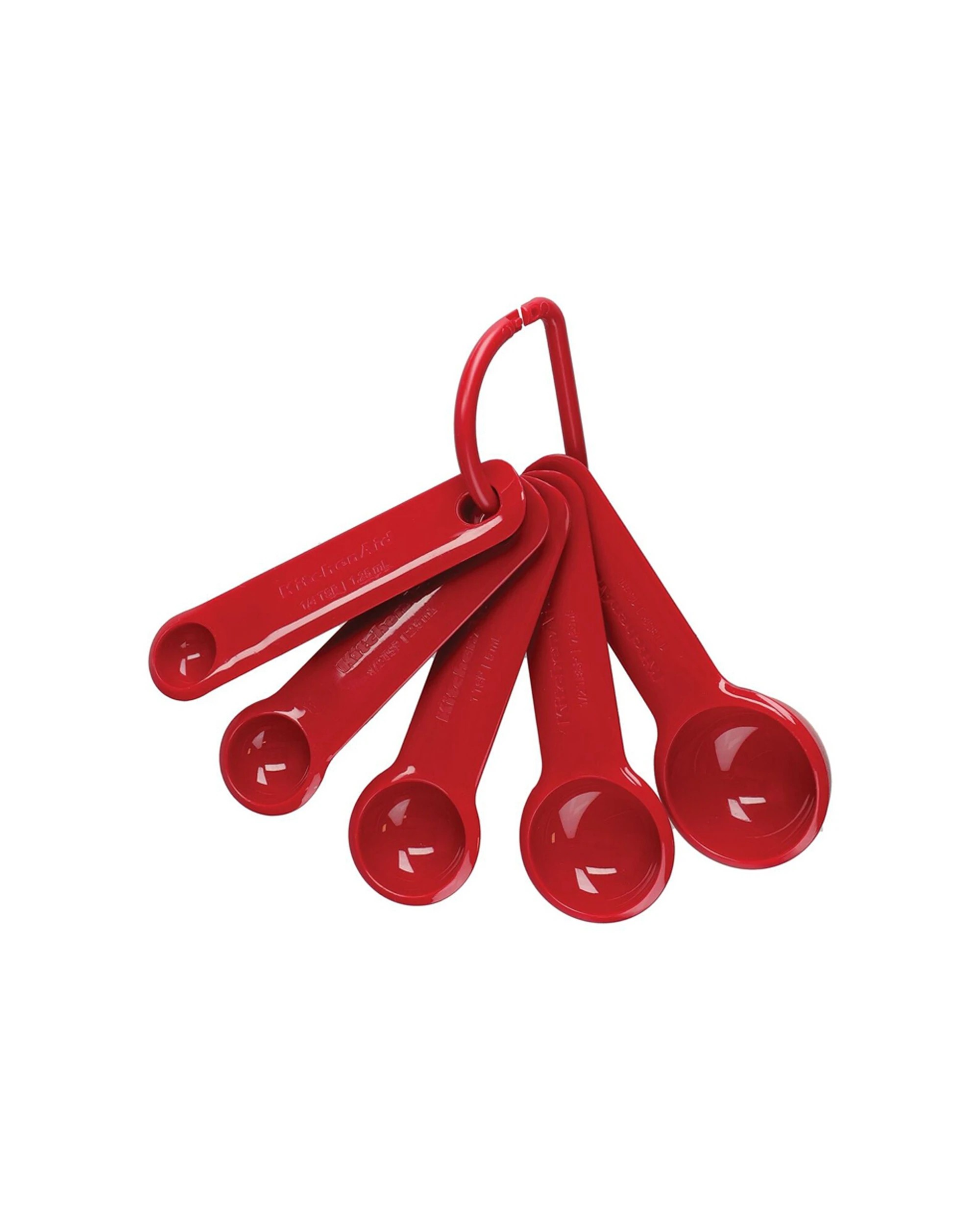 2 KitchenAid Plastic Measuring Spoons Set 3x5pc Nesting Dishwasher Safe - Red, 2 of 4