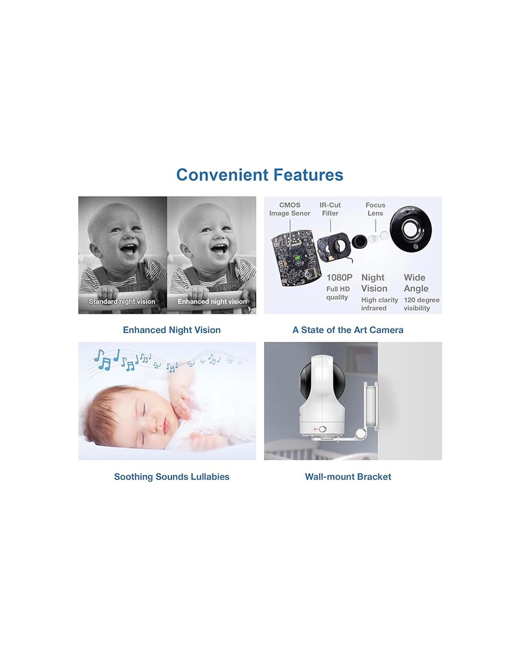 2 Vtech 2 Camera 7 Inch Hd Pan And Tilt Video Baby Monitor With Remote Access 720p - White, 2 of 3