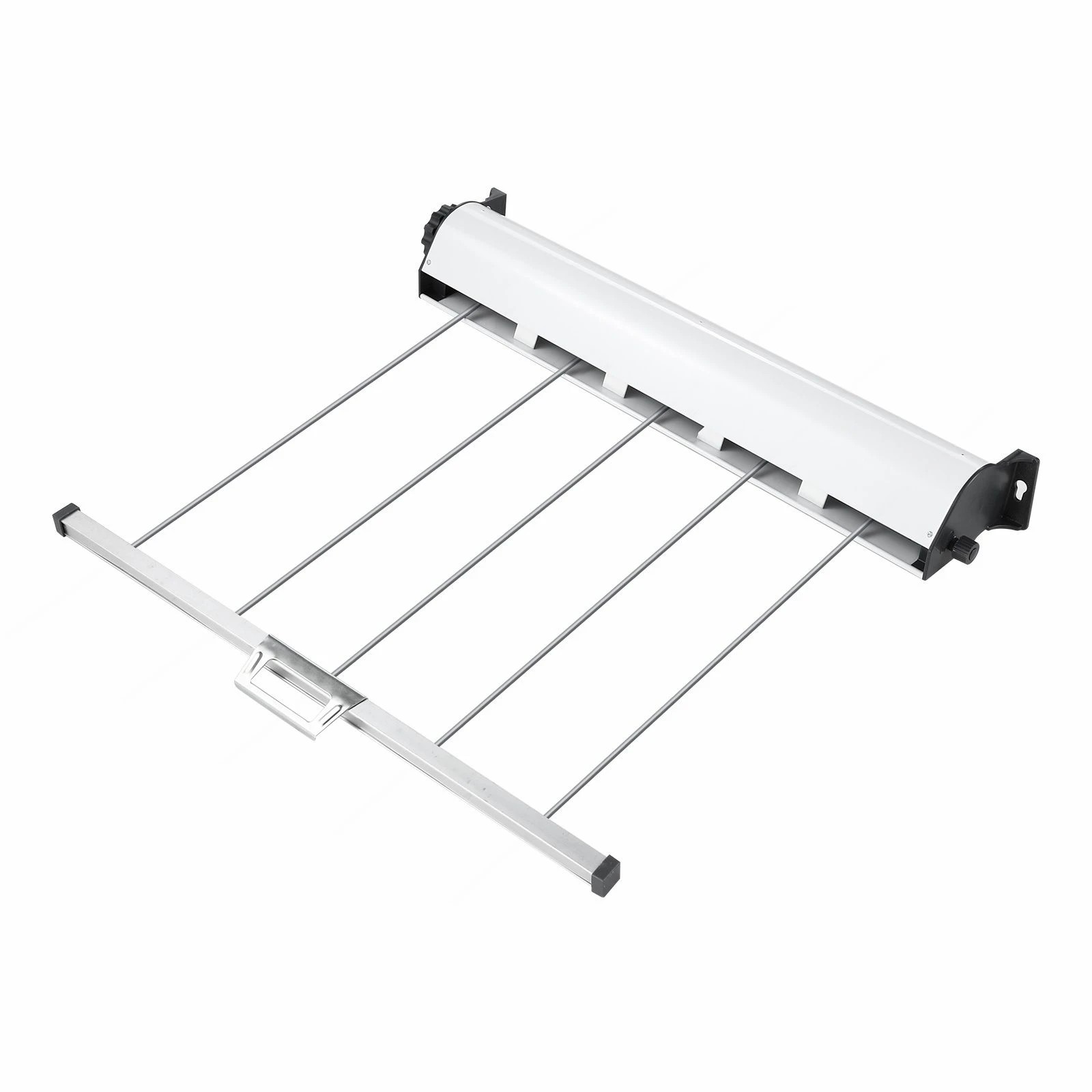 1 Ausway 40m Wall Mounted Washing Clothesline with 5 Retractable Lines, Extendable Laundry Drying Rack Airer, 1 of 6