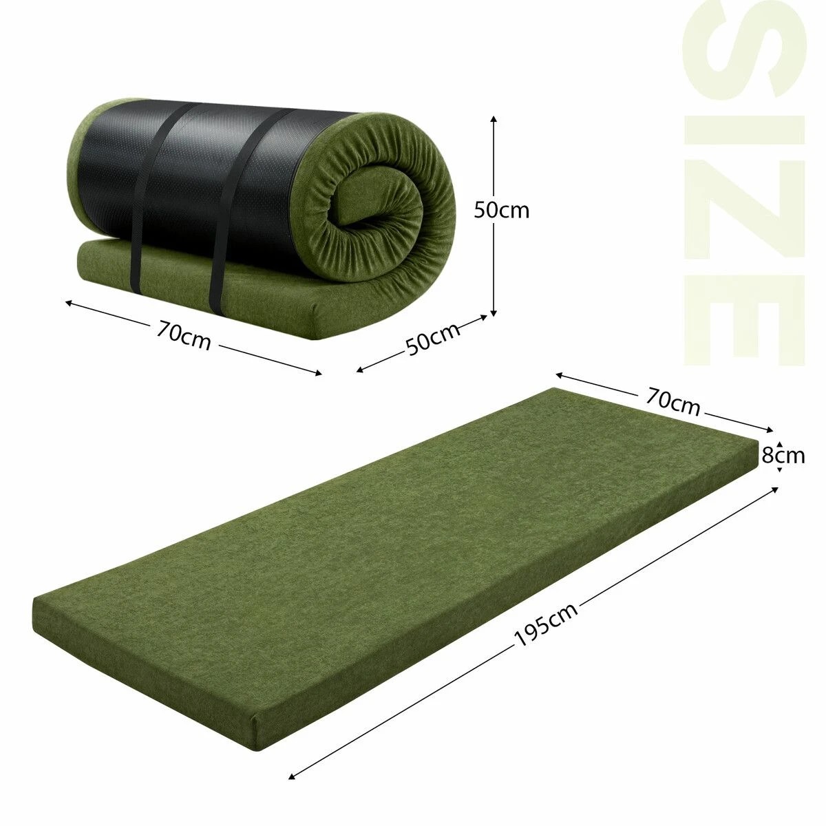 6 OGL Single Foam Mattress Camping Floor Cushion Mat Portable Green, 6 of 6