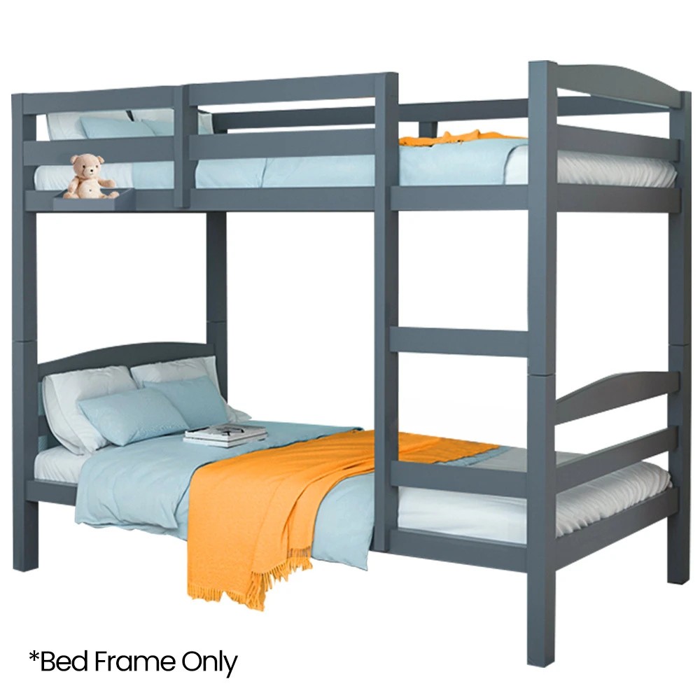 1 Kingston Slumber 2in1 Kids Single Bunk Bed Frame - Grey, 1 of 1