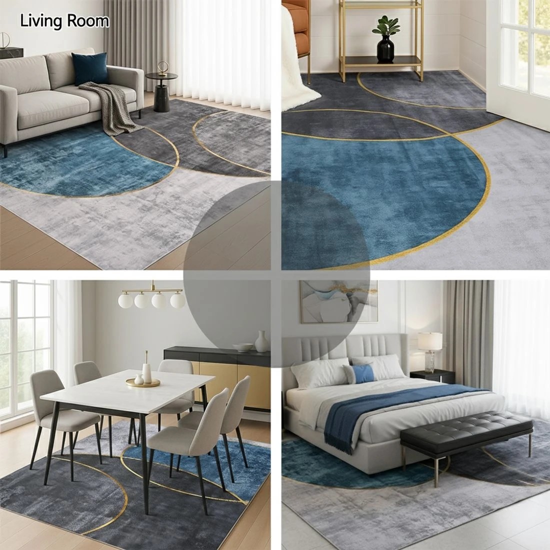 8 Artiss Washable Floor Rug 240X340cm Large Geometric Area Rug Modern Floor - Multi, 8 of 9