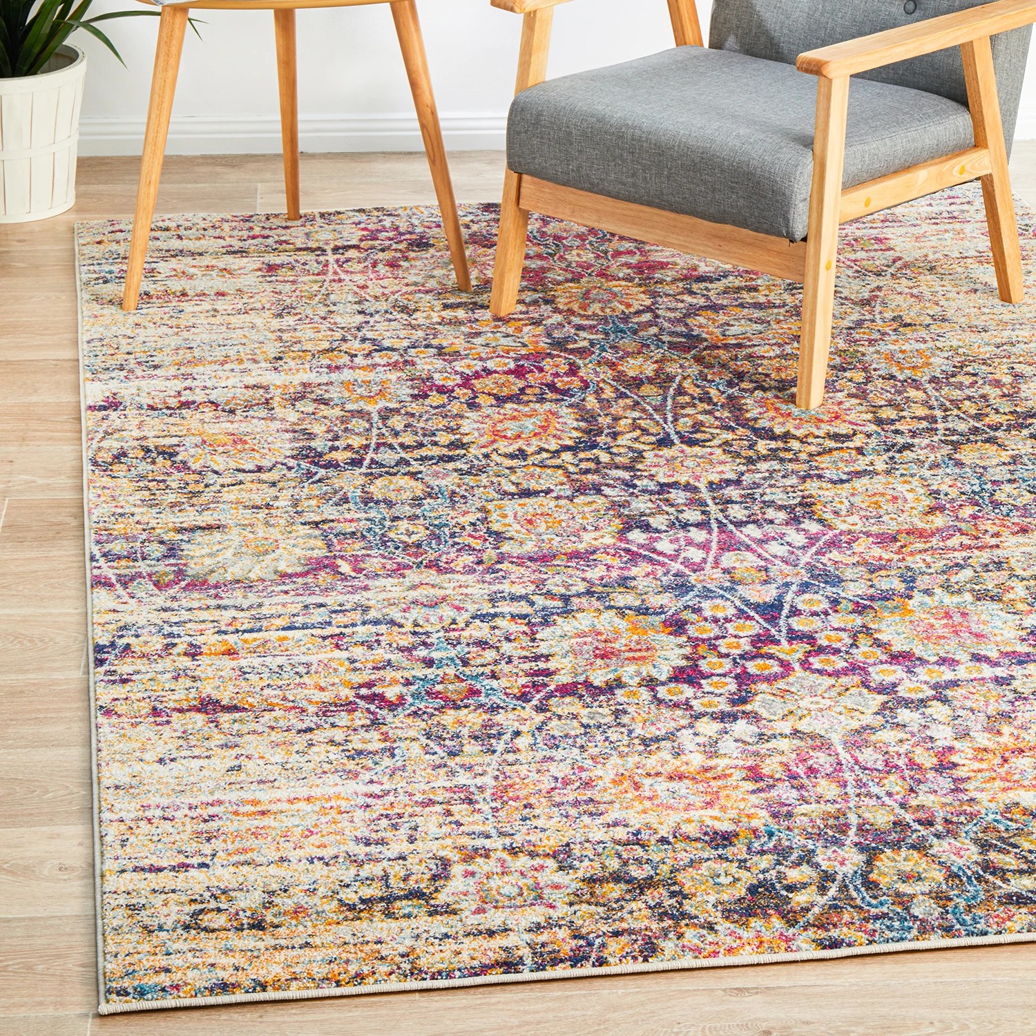 1 Common Ground Rugs Phantom 360 230x160cm - Medium Power Loomed Pet Friendly Floor Rug - Blue, 1 of 7