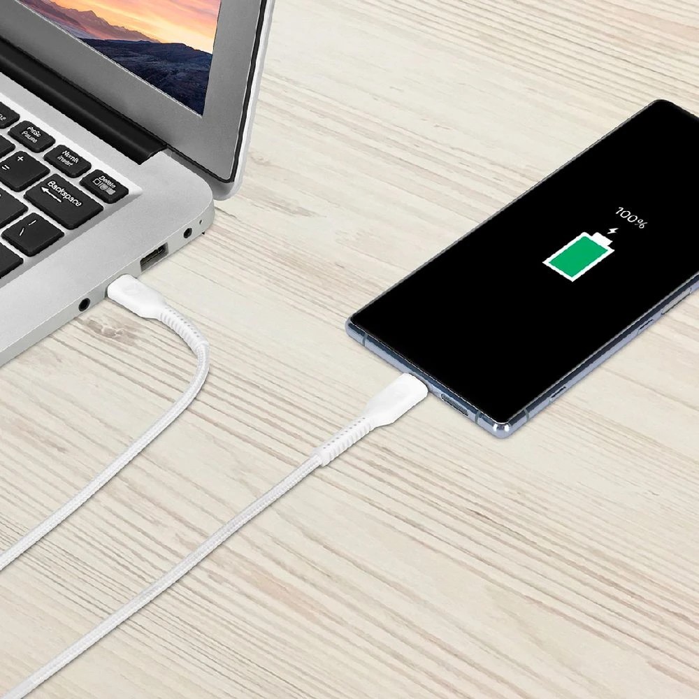 6 Bonelk Long-life Easy Grip USB-C to USB-C Cable 100W 1.2m Wht, 6 of 8